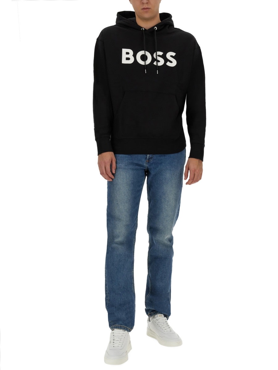 Shop Hugo Boss Sweatshirt With Logo In Black