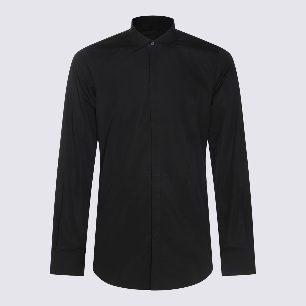 Dsquared2 Pointed-collar Conceal Fastened Shirt In Black