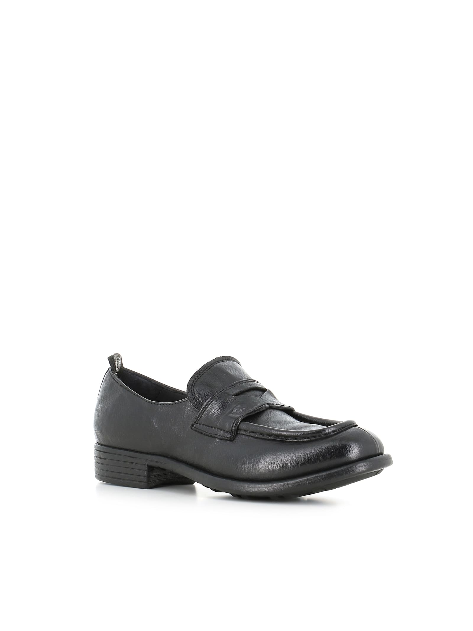 Officine Creative Leather Loafers In Black