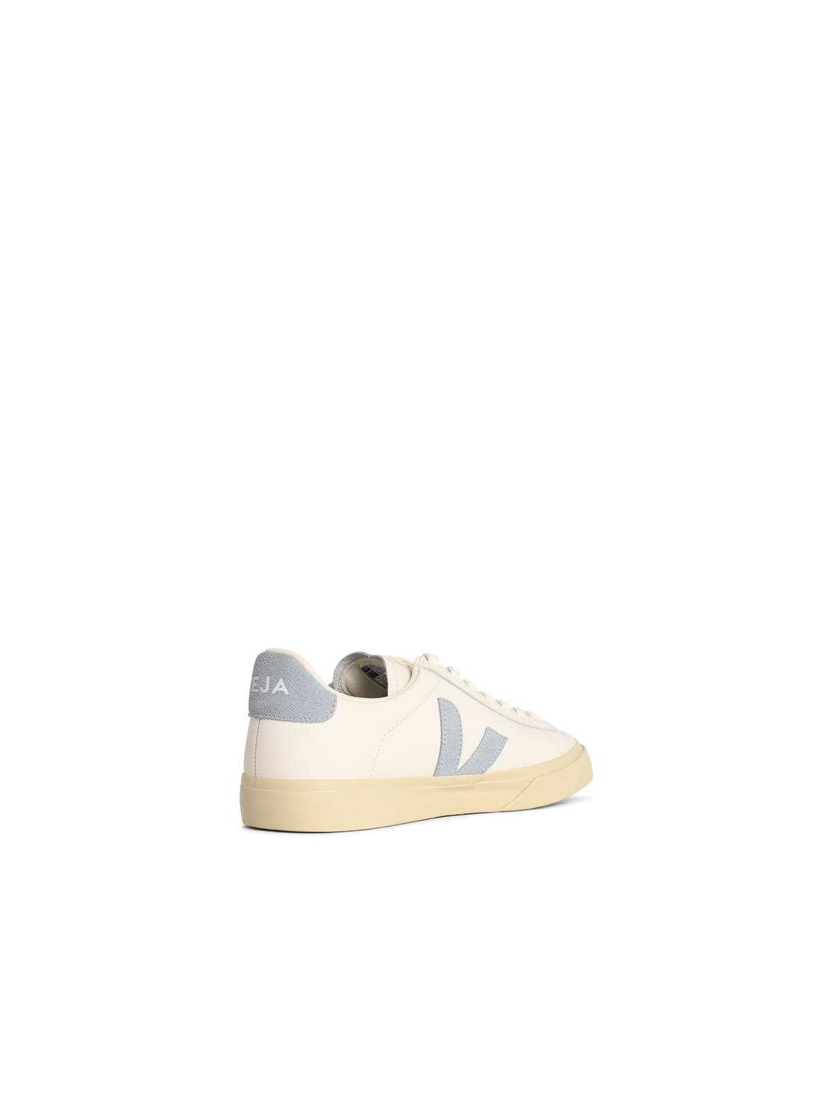 Veja Campo White And Light Blue Leather Sneakers In Multi