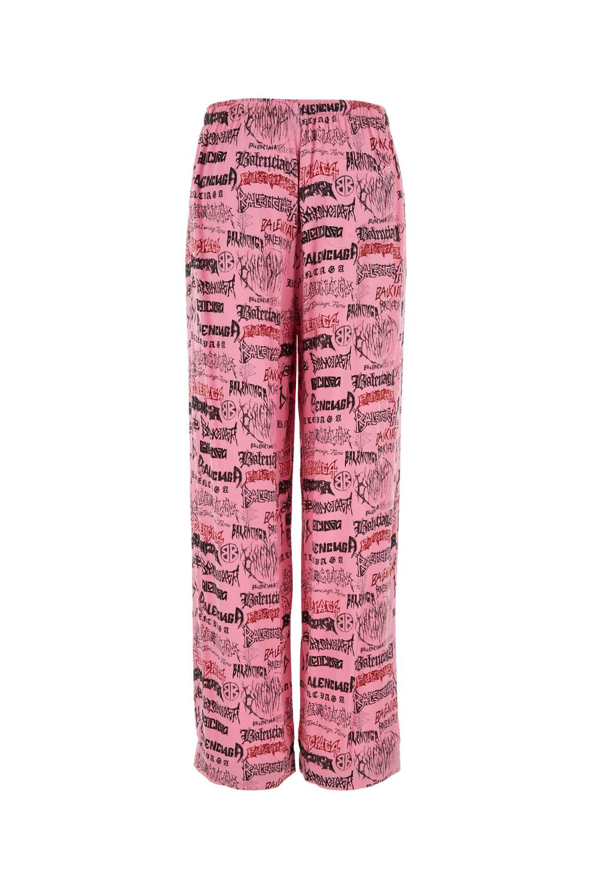 Balenciaga Printed Viscose Wide-leg Pant In Pink