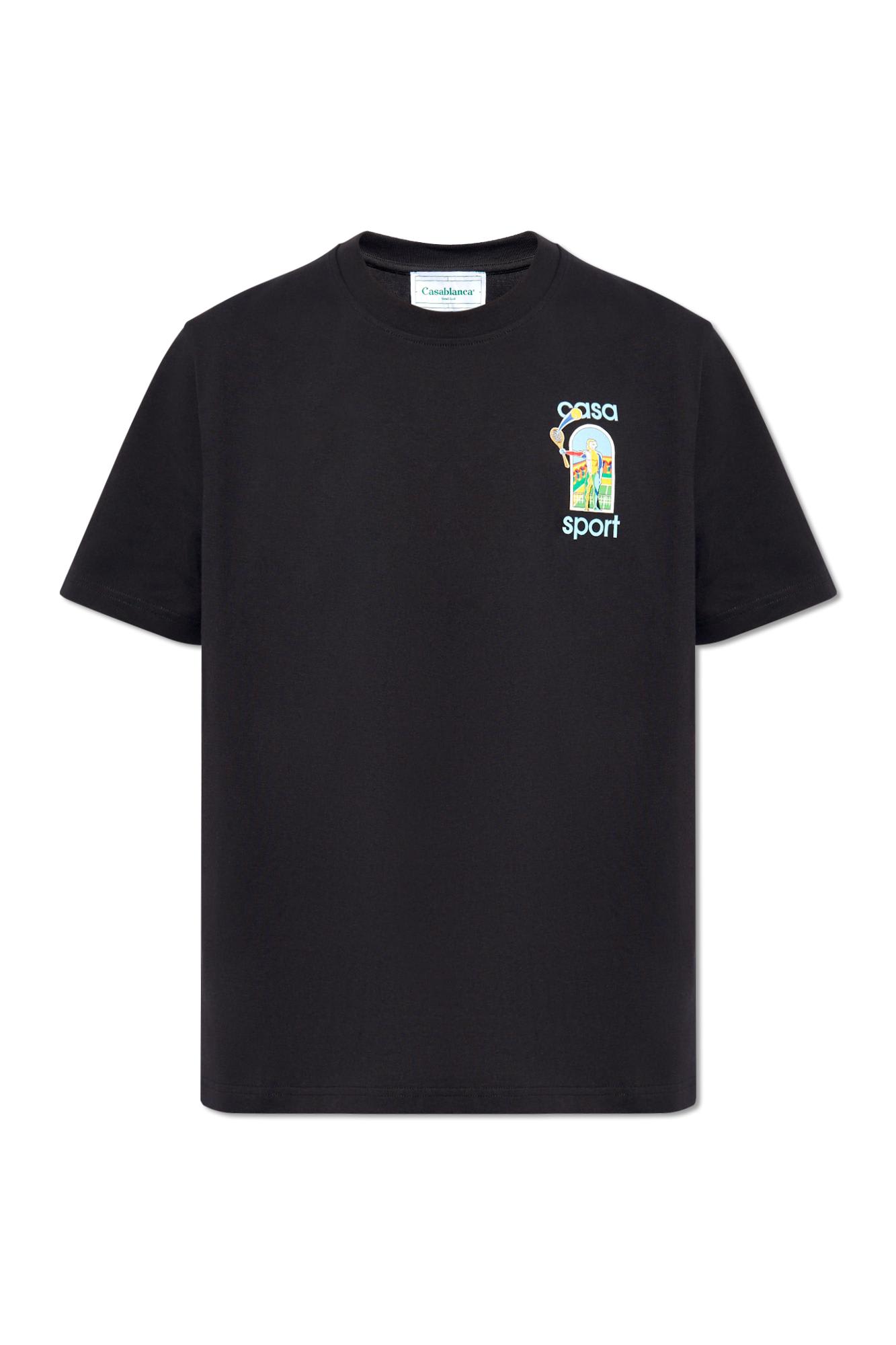 Shop Casablanca Printed T-shirt In Black