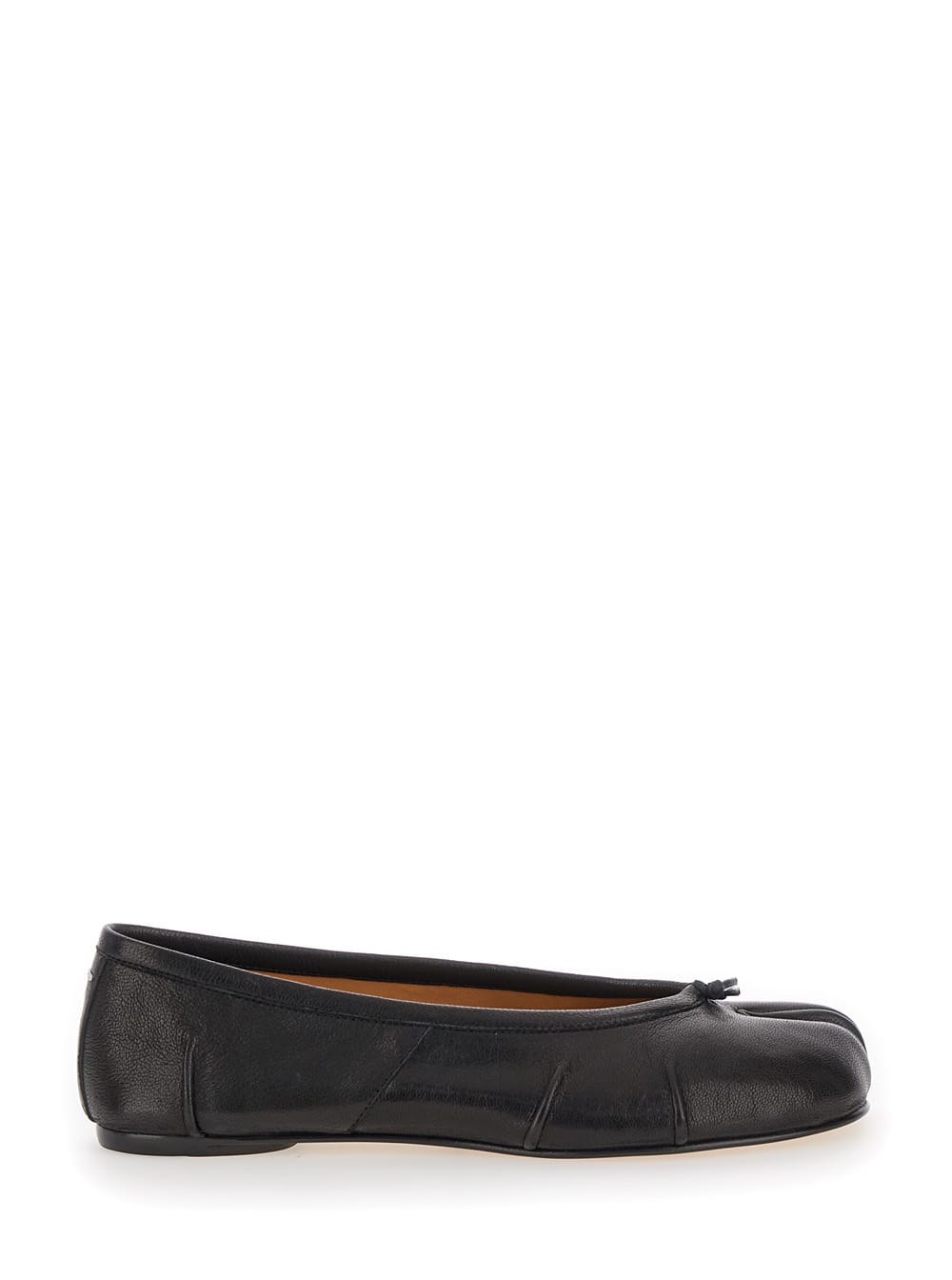 Maison Margiela New Tabi Black Ballet Flats With Pre-shaped Toe In Smooth Leather Woman