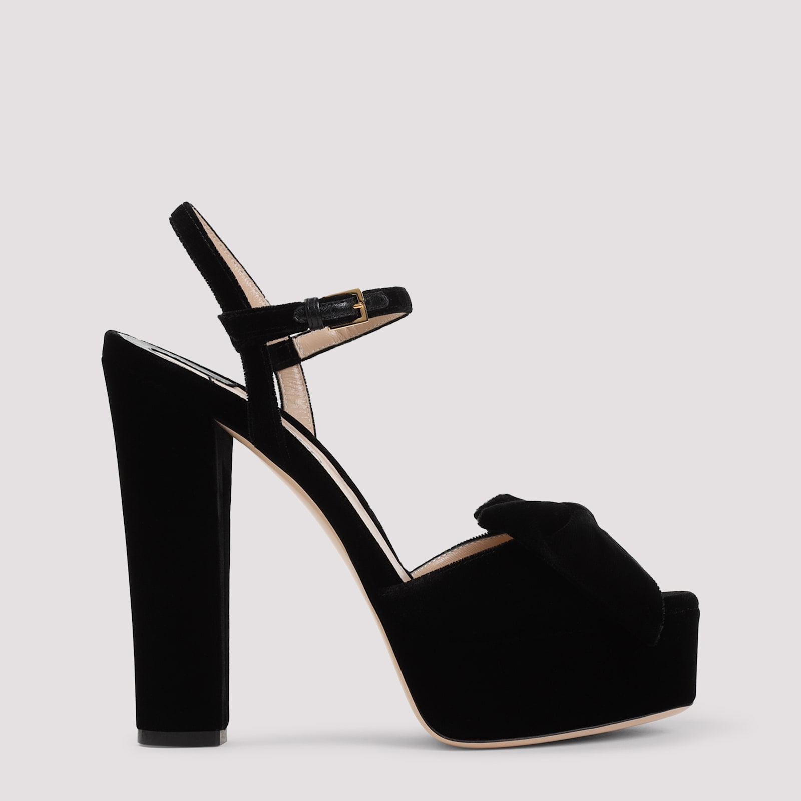 Velvet Platform Sandal