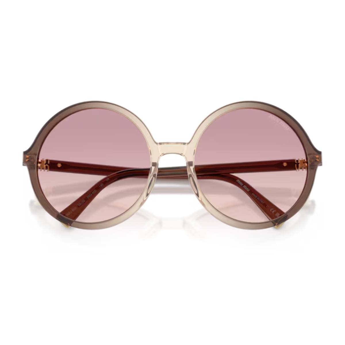Miu Miu 0mu B02s Miu Regard 25g40s Marrone Sfumato Sunglasses In Brown