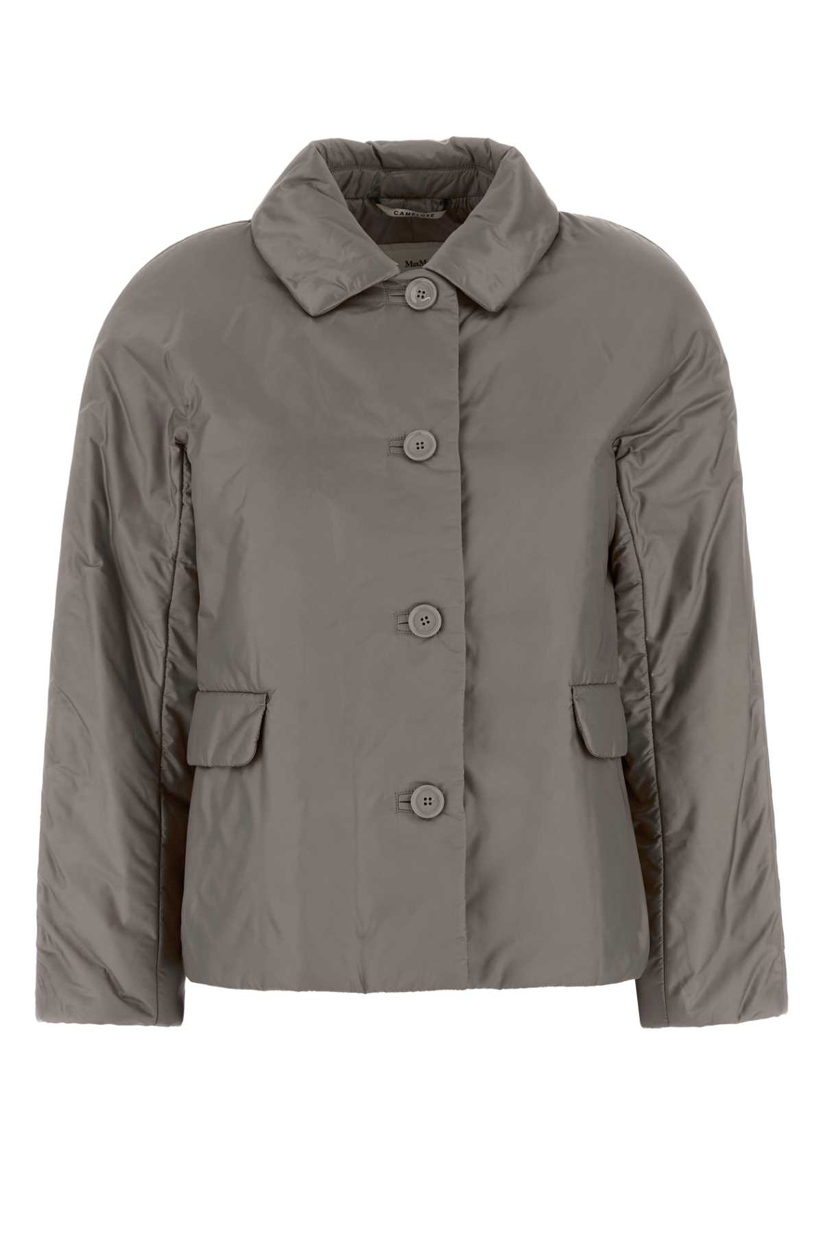 Max Mara The Cube Grey Polyester Greens Padded Jacket In Gray