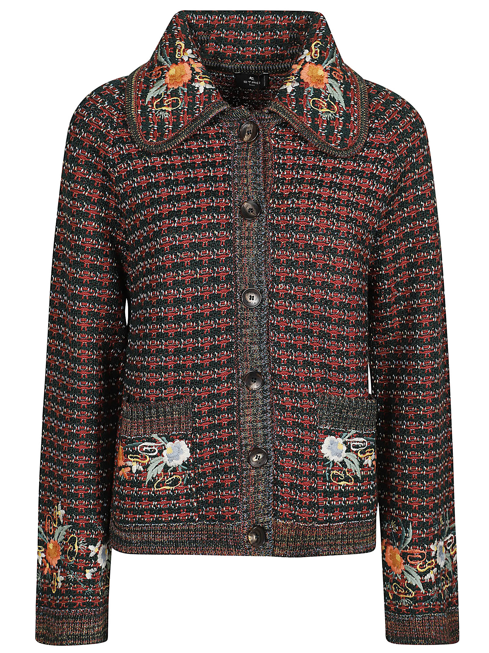 Shop Etro Jacket In Blu Navy Fantasia