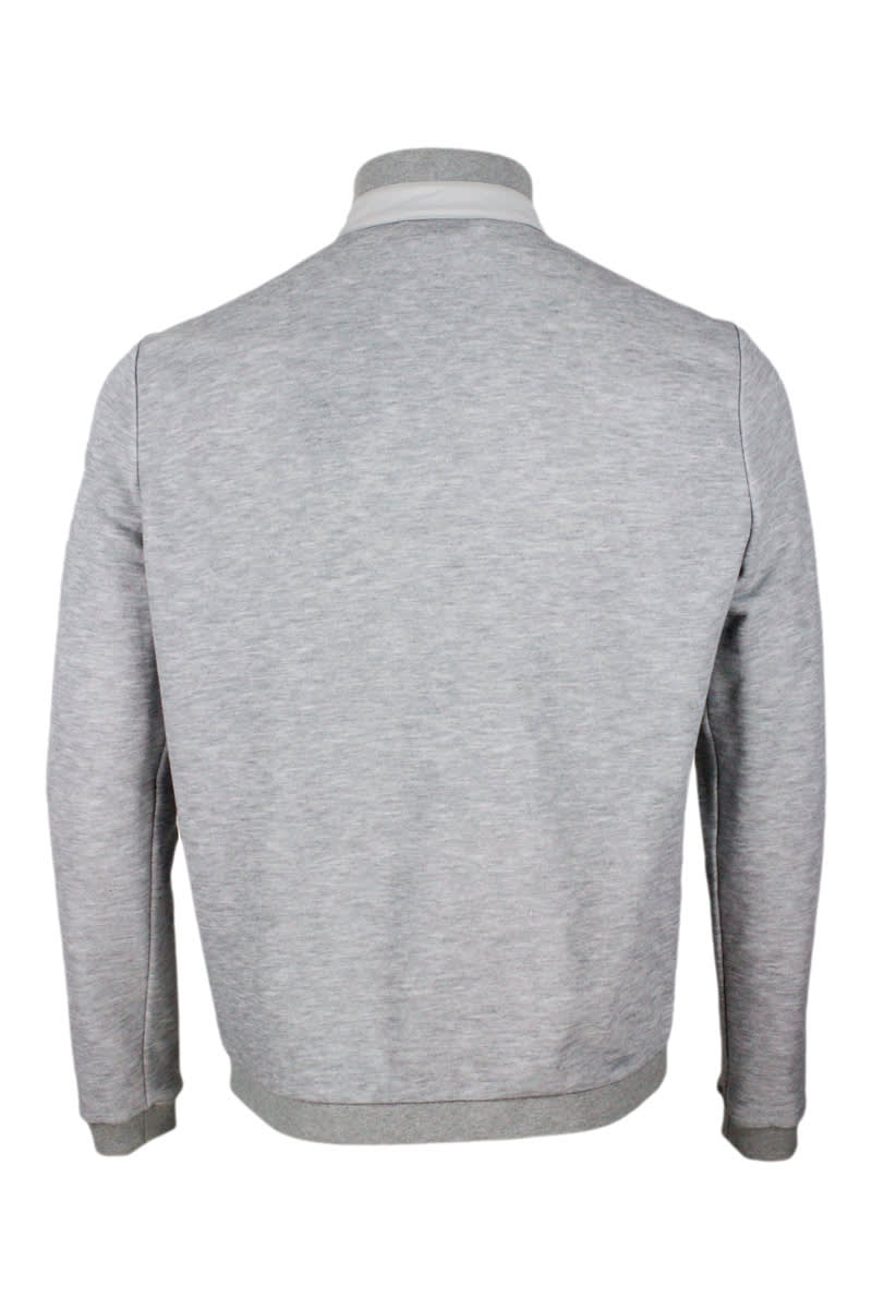 Shop Kiton Bomber Jacket In Grey