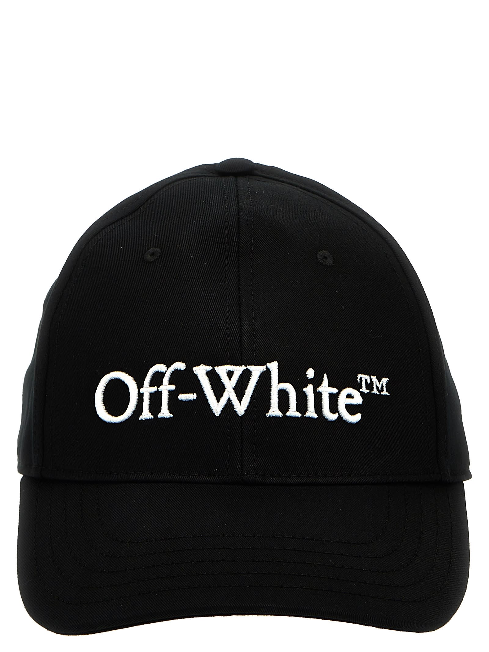 Off-white Bookish Dril Cap In Black-white