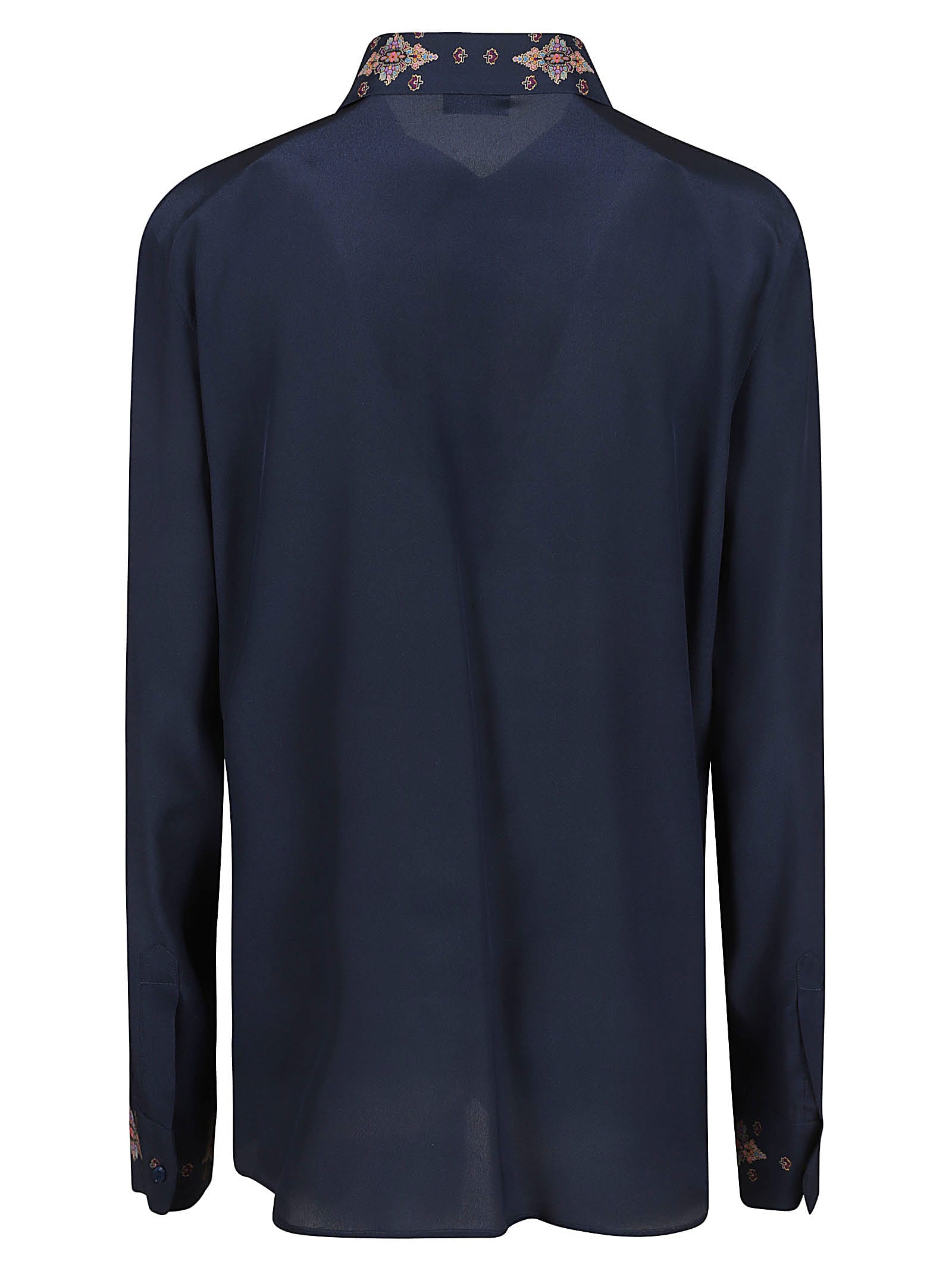 Shop Etro Chest Printed Shirt In Blue