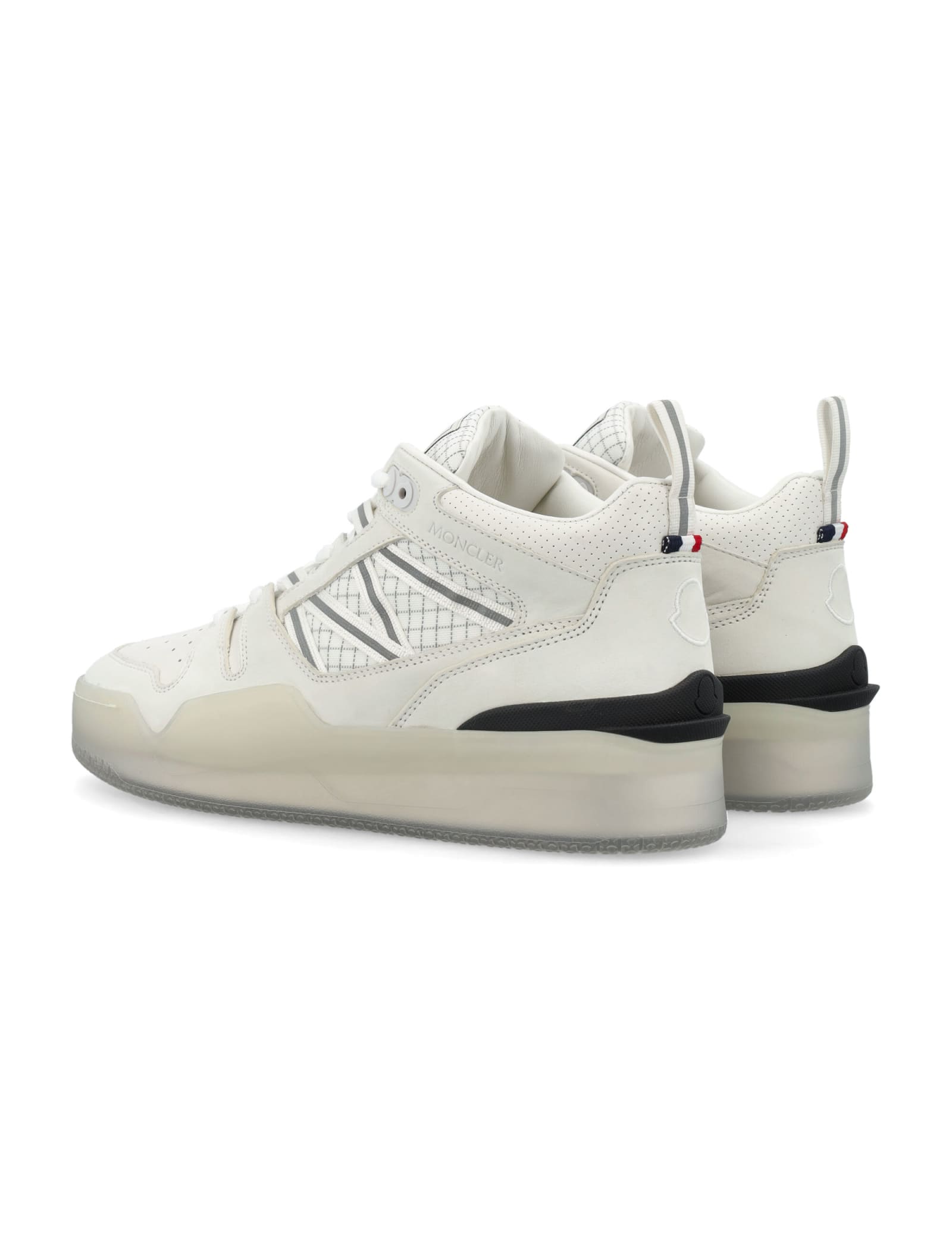 【MONCLER】 PIVOT MID SNEAKERS ホワイト Moncler White Pivot Mid Sneakers | ModeSens
