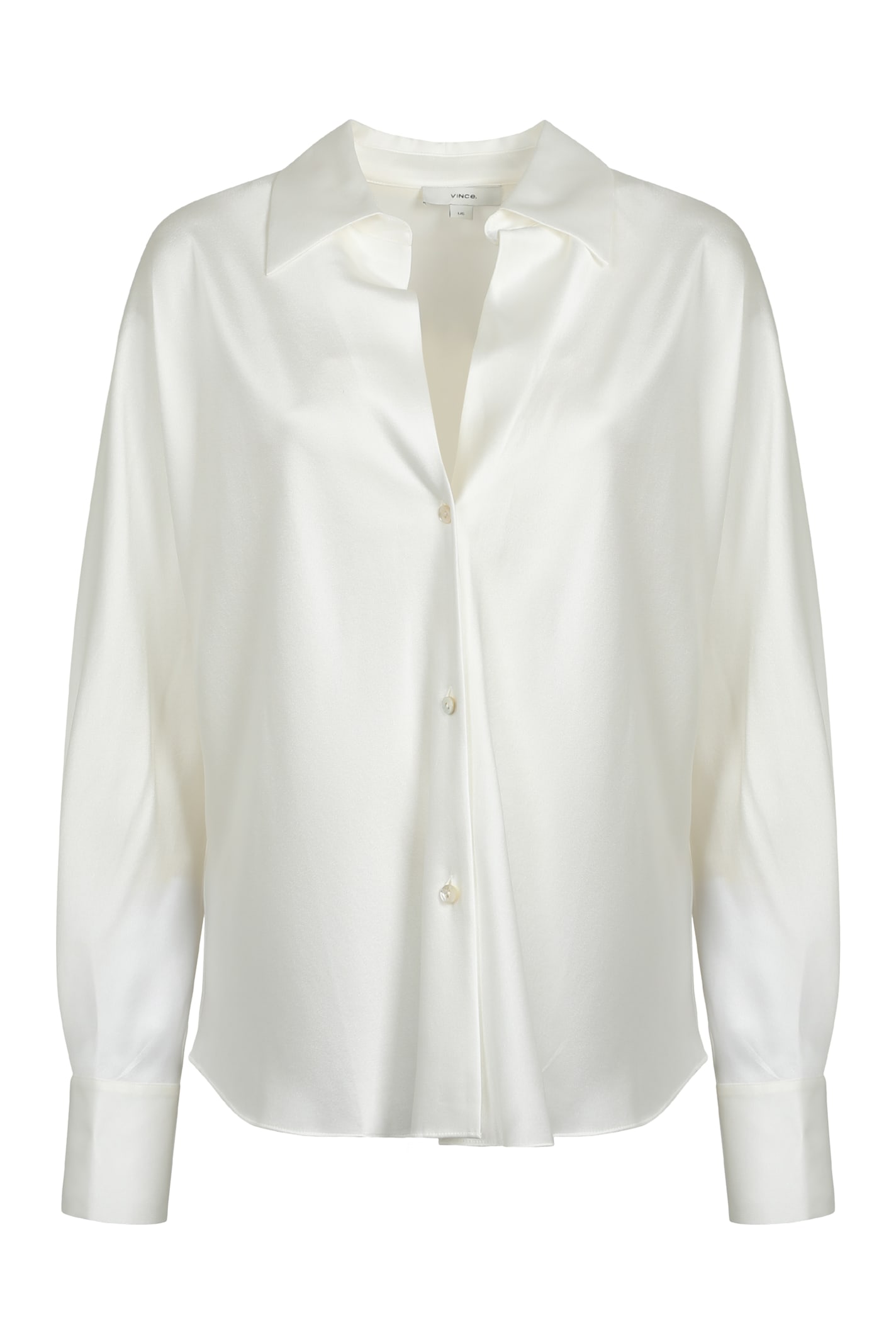 Vince Silk Shirt In Yellow
