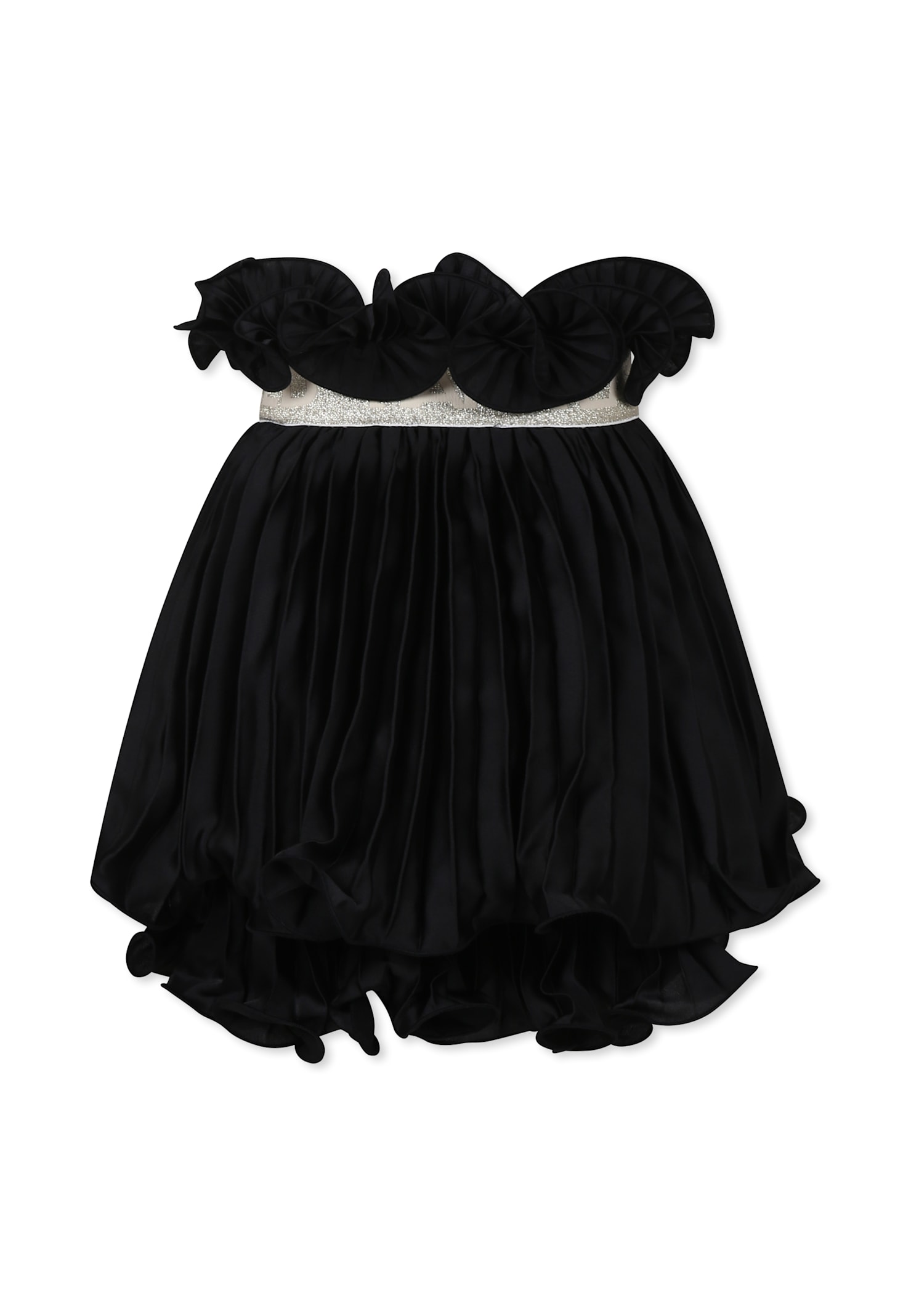 Karl Lagerfeld Black Skirt For Girl With Logo In Black