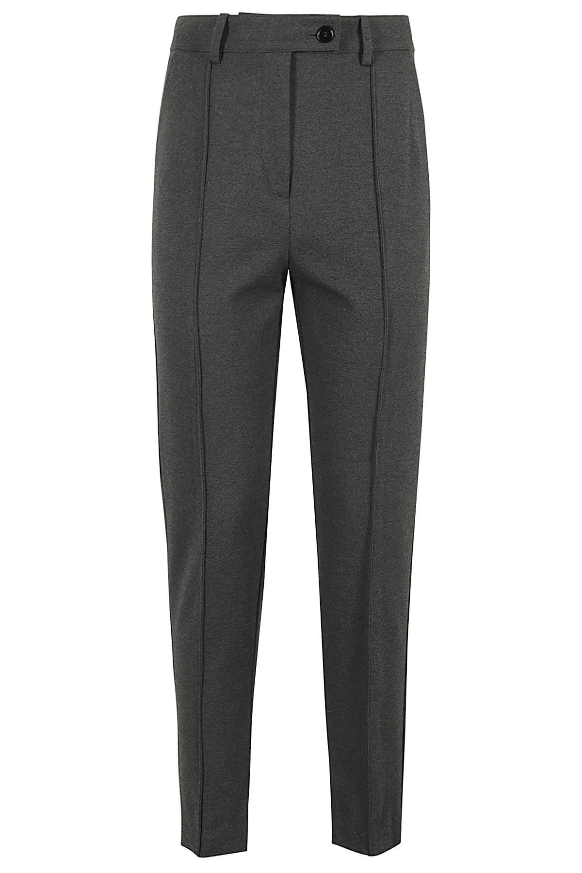 Shop Pinko Tridente Pantalone Punto In Grigio Corvo