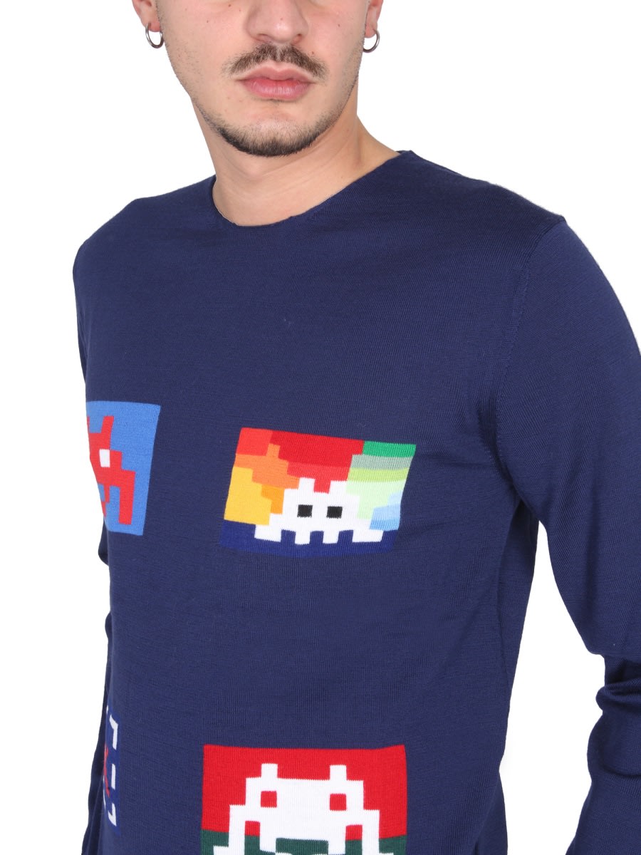 Shop Comme Des Garçons Shirt Wool Jersey. In Blue