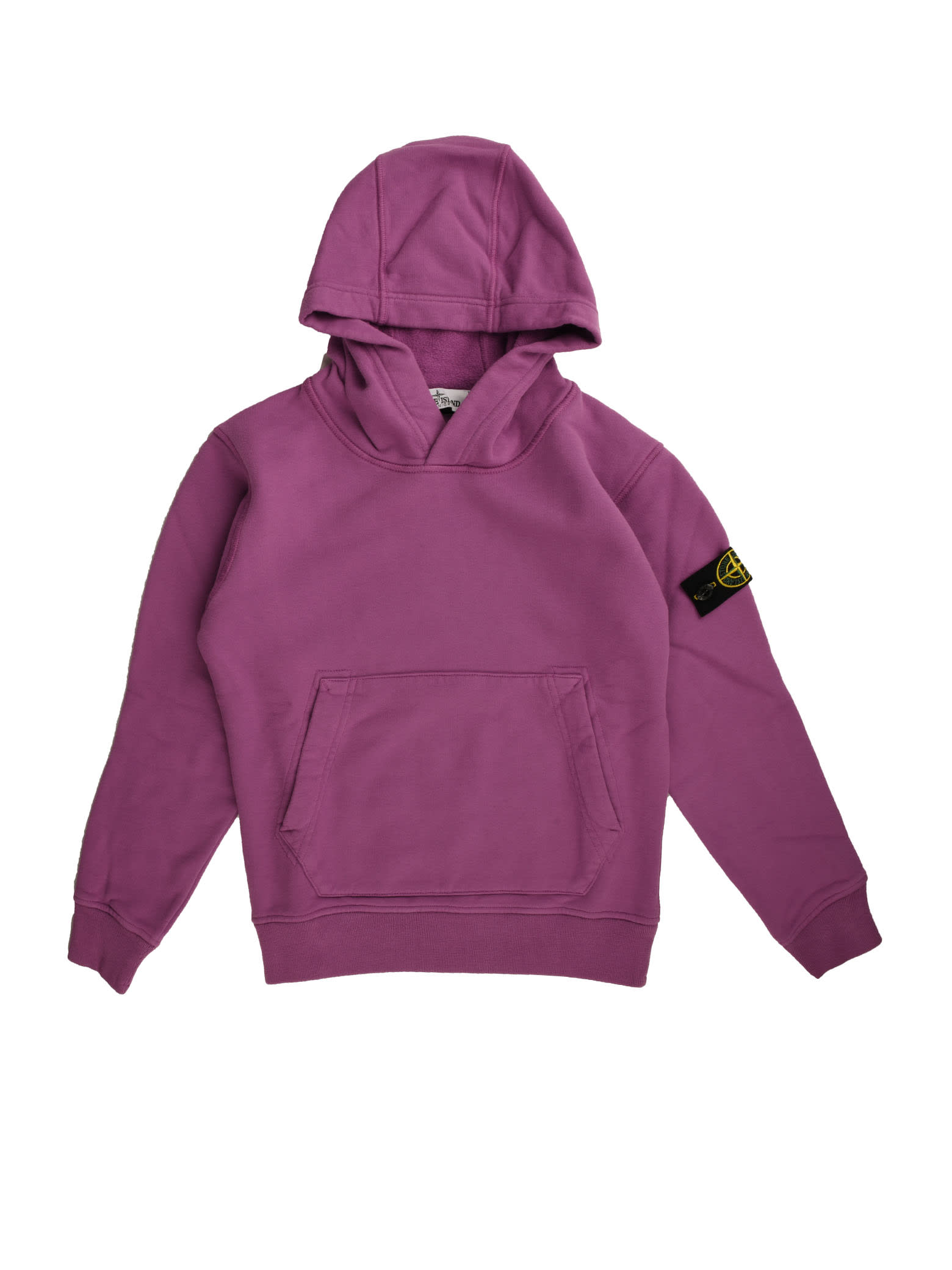 Stone Island Junior Purple Sweatshirt With Hood