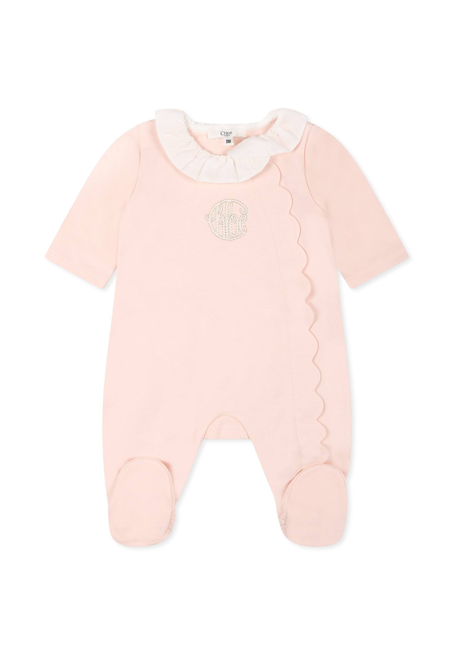 Chloé Pink Set For Baby Girl With Logo In Pink