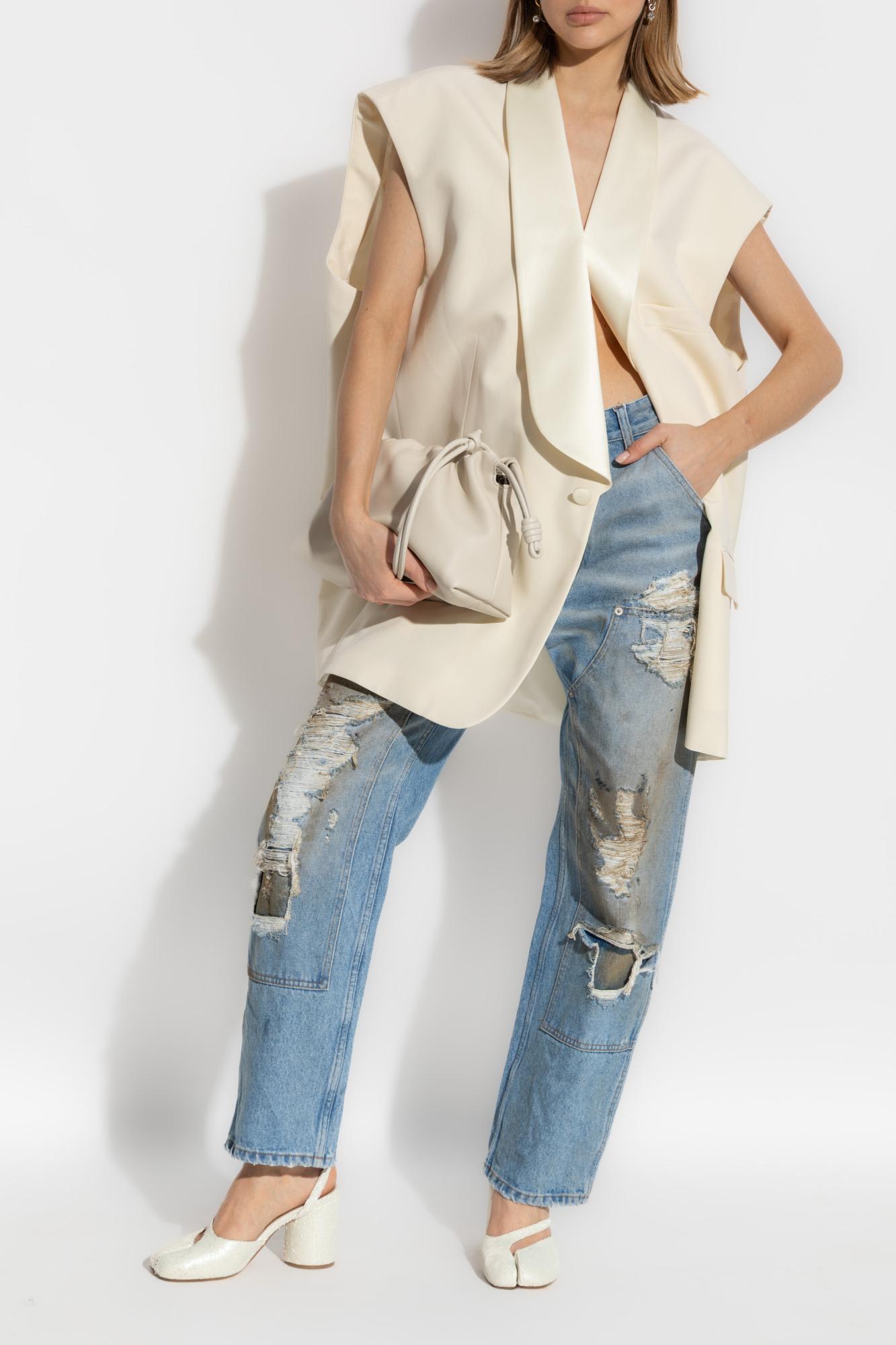 Mm6 Maison Margiela Mm6 By Maison Margiela Light Blue Cotton Jeans In Medium Blue