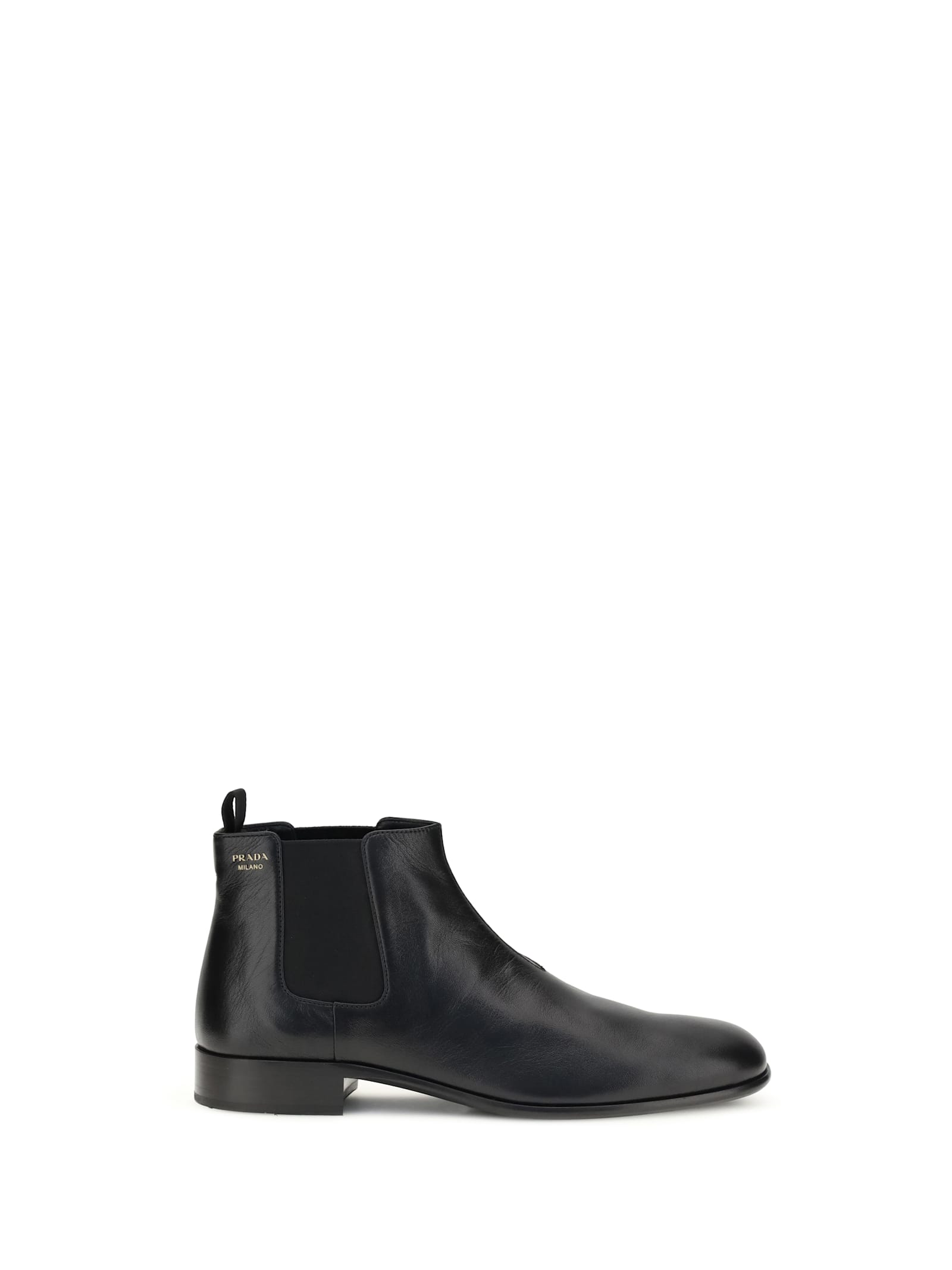 Prada Ankle Boots With Elastic Side Panels In Black