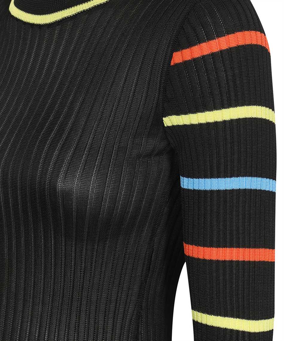 Msgm Woman Short Dress Black Size M Viscose In Multi