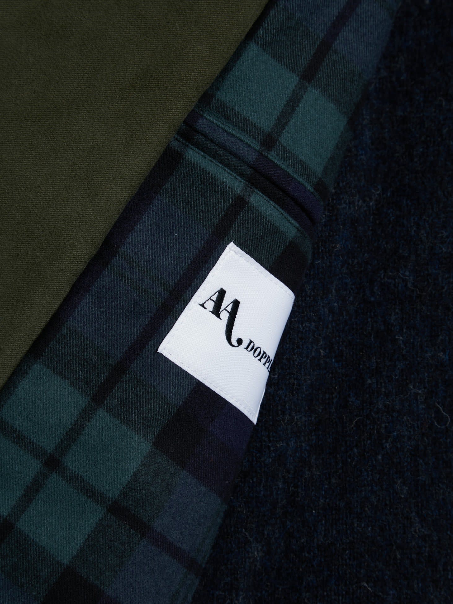 DOPPIAA AADERBALE GREEN MOLESKIN JACKET