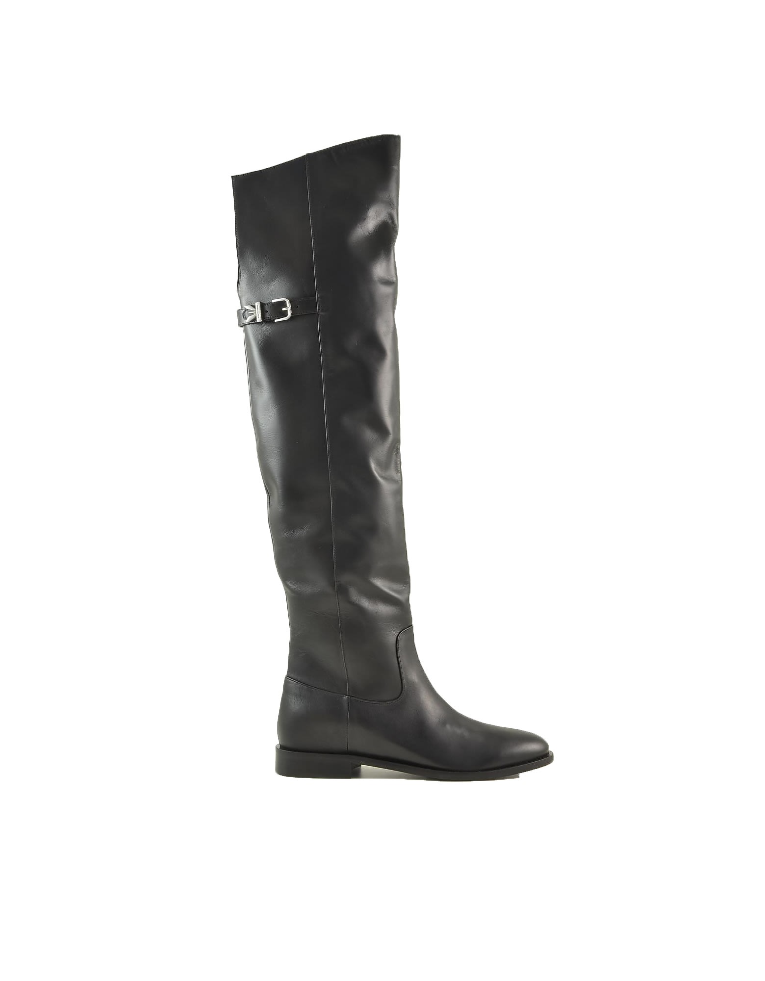 Patrizia Pepe Black Leather To-the-knee Boots