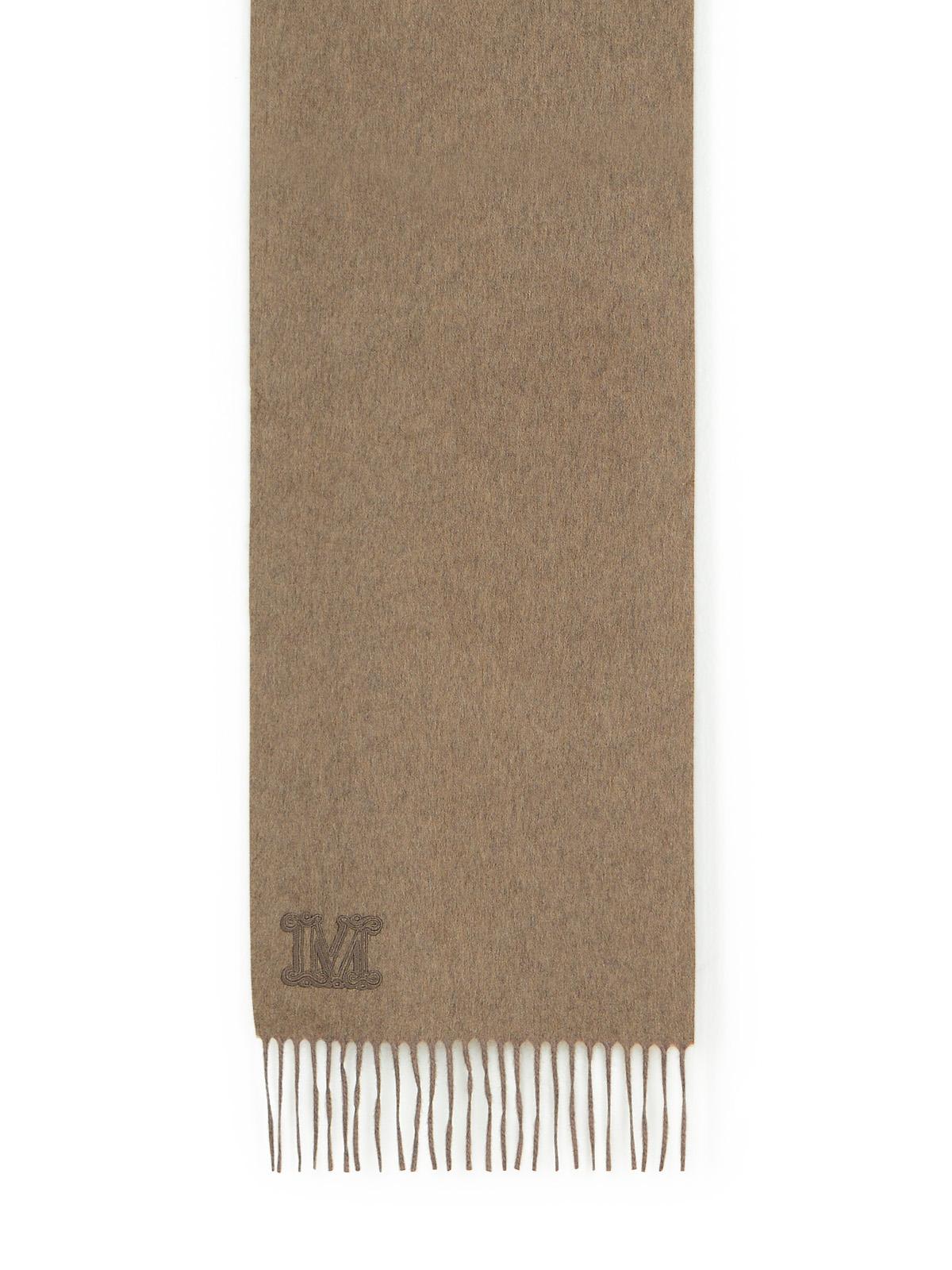 Max Mara Wsdalia Beige Cashmere Scarf In Brown