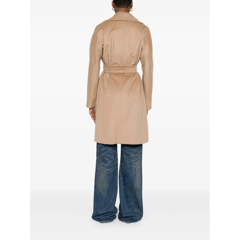 Max Mara Wool Robe Coat In Brown