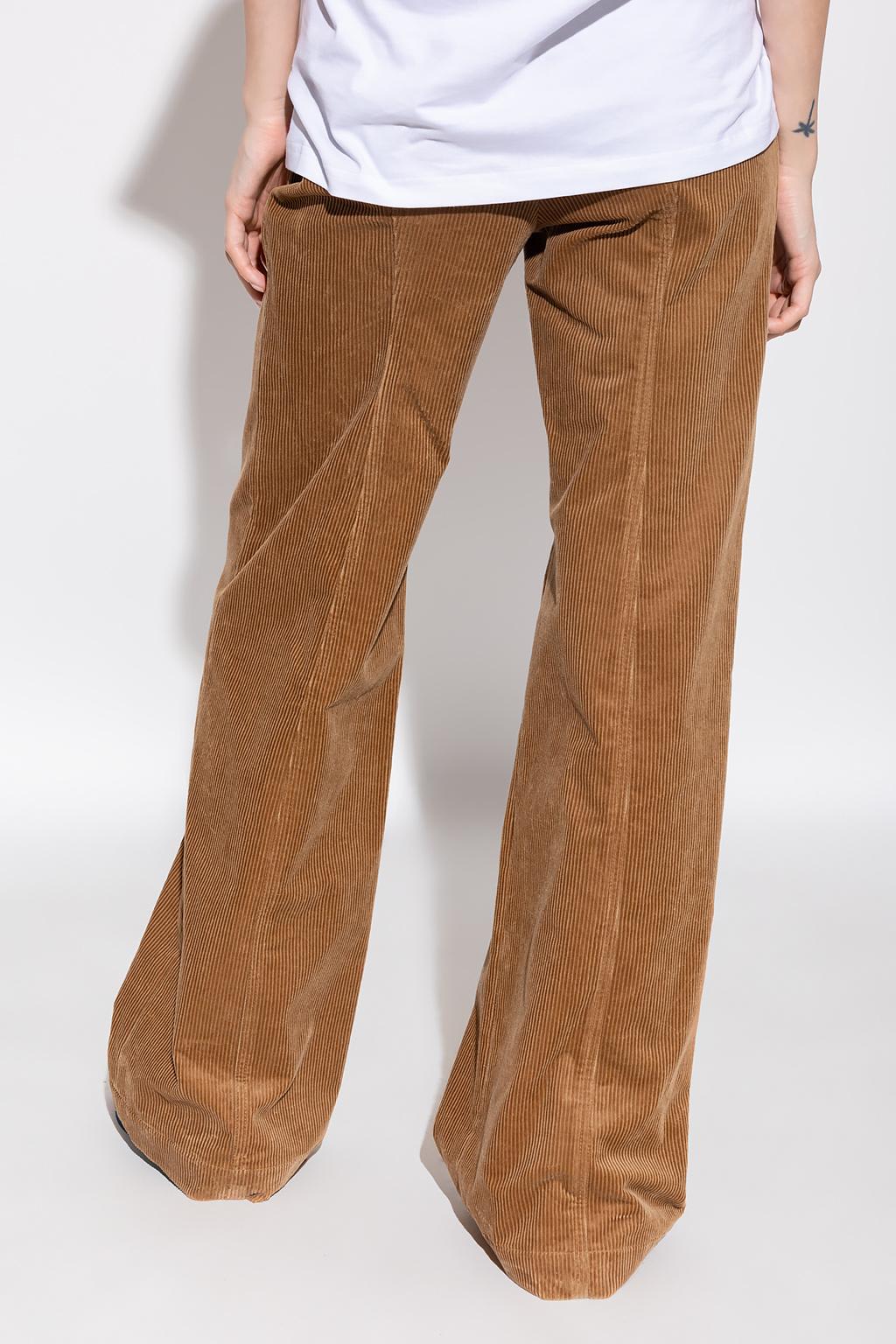 Shop Burberry Blakely Corduroy Trousers In Camel