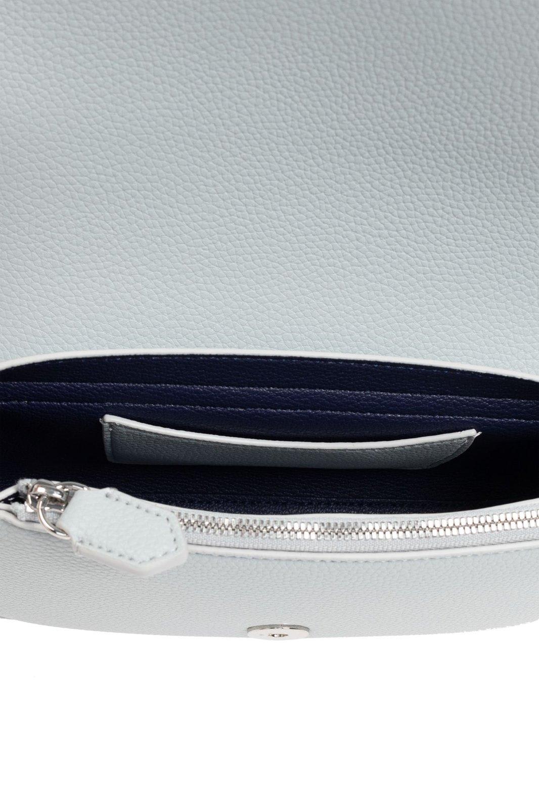 Shop Emporio Armani Shoulder Bag In Polvere/tempesta