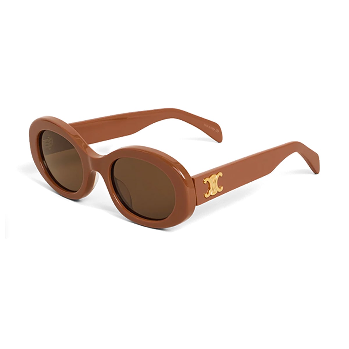 Celine Triomphe Logo Oval Acetate Sunglasses - Bergdorf Goodman