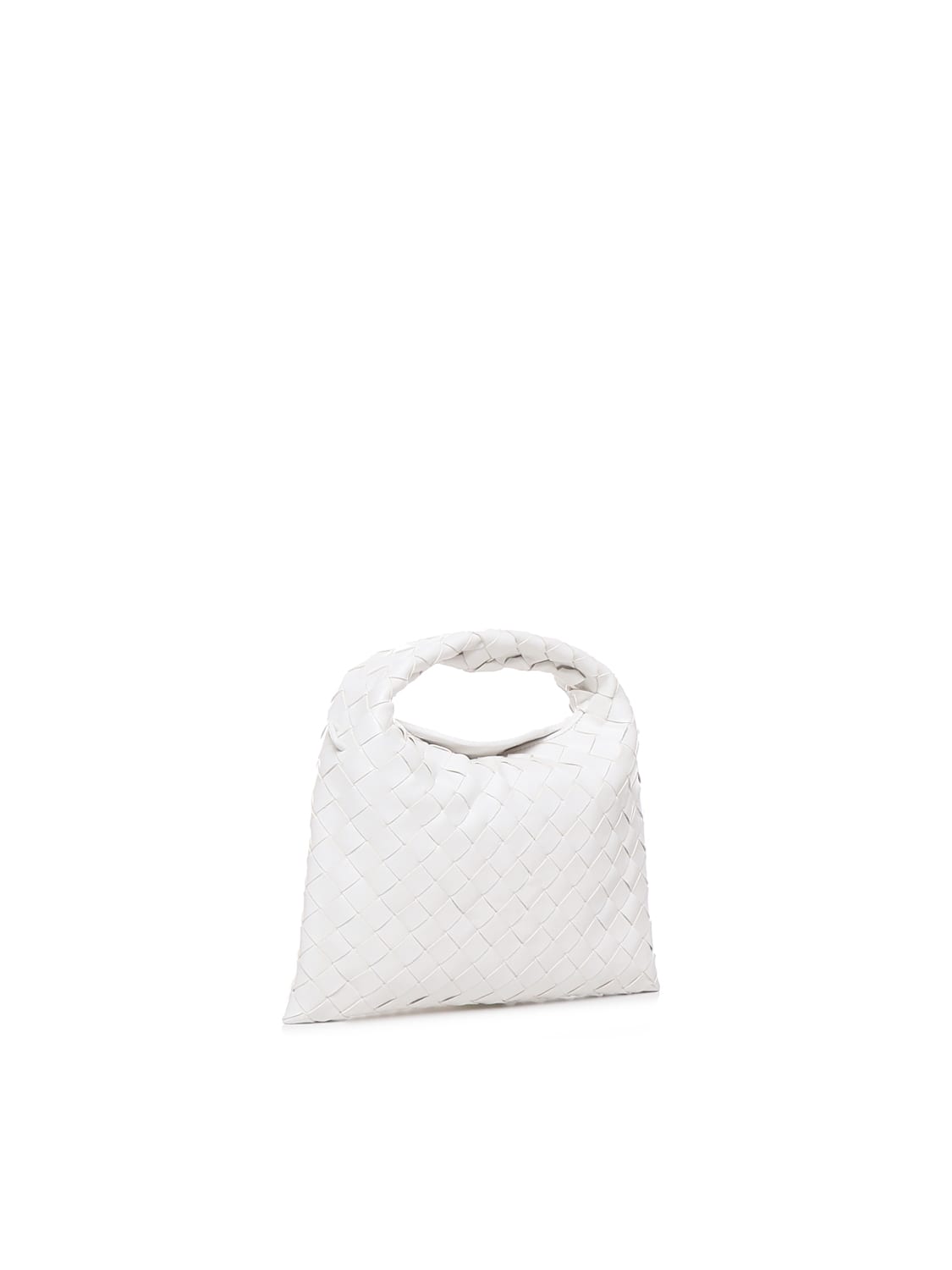 Shop Bottega Veneta Mini Hop Bag In Calfskin In White