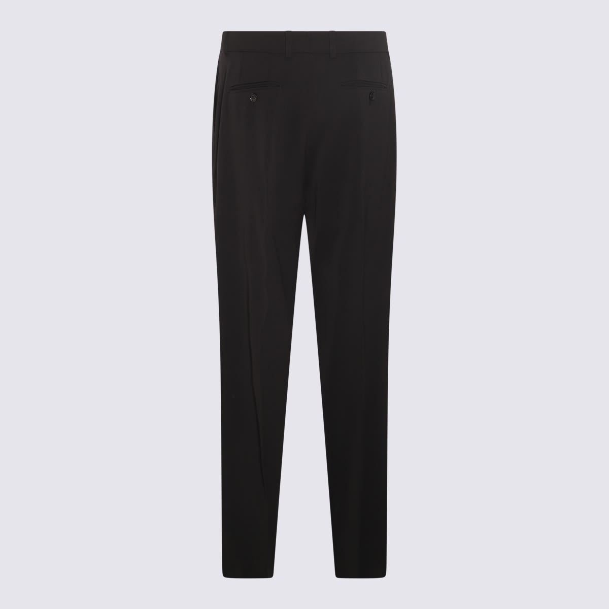 Shop Dolce & Gabbana Black Virgin Wool Stretch Pants