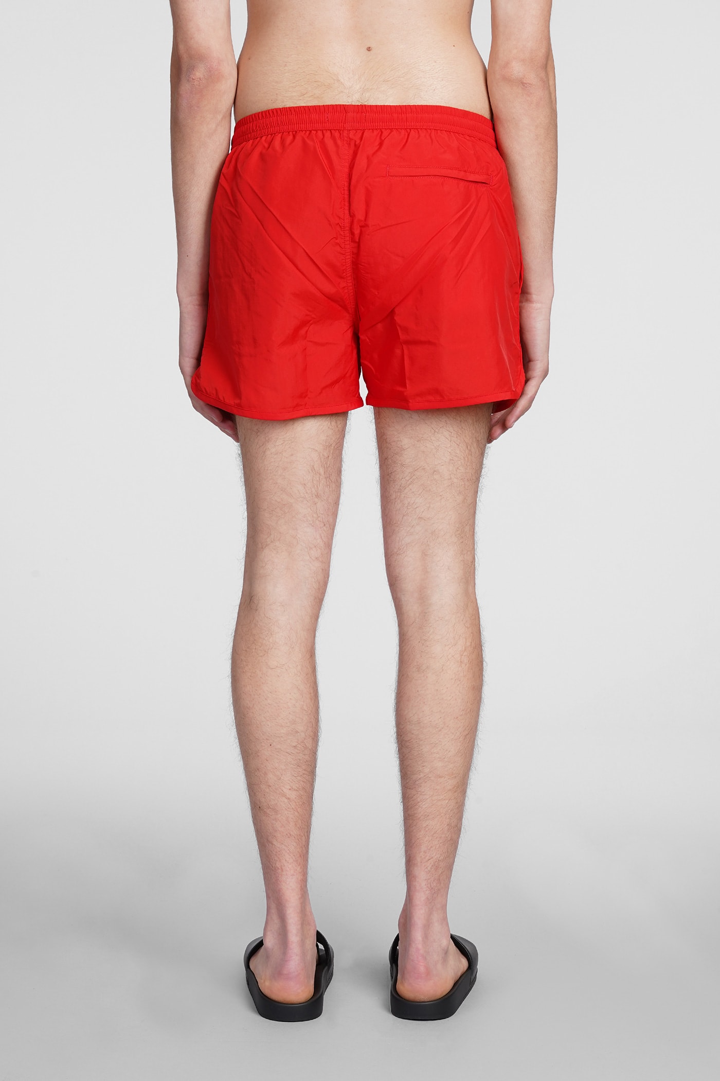 AMI Alexandre Mattiussi Red AMI de Cœur Swim Shorts