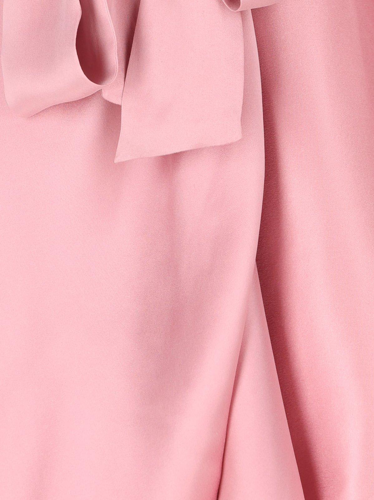 Shop Zimmermann V-neck Satin Wrap Dress In Pink