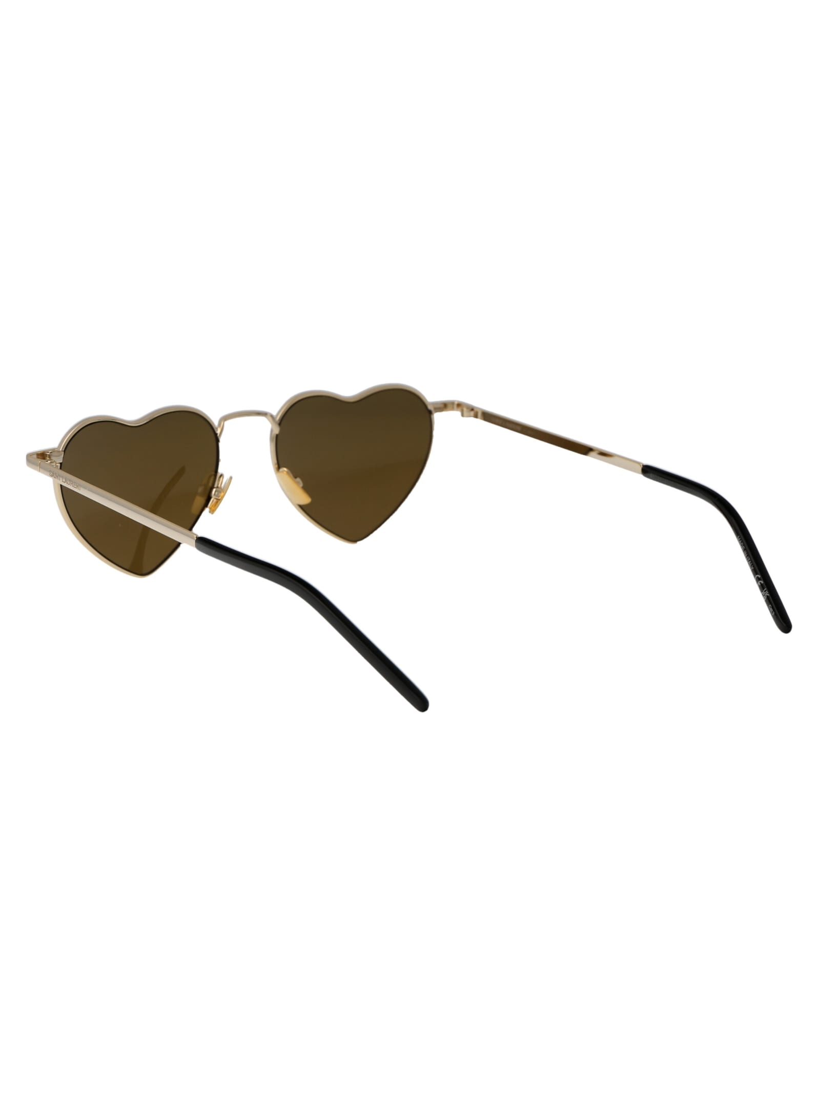 Shop Saint Laurent Sl 301 Loulou Sunglasses In 015 Gold Gold Brown