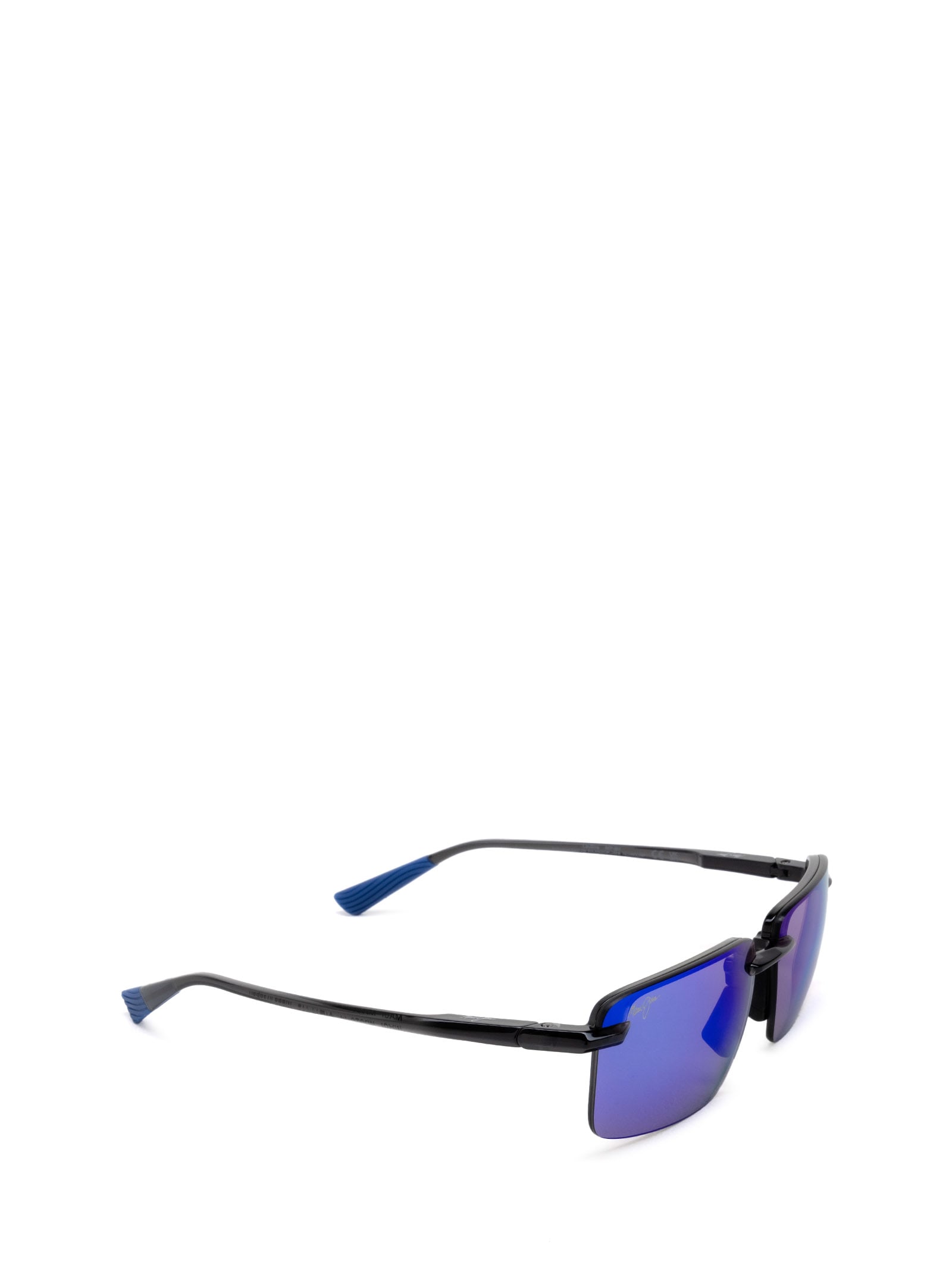 Shop Maui Jim Mj626 Shiny Transparent Dark Grey Sunglasses