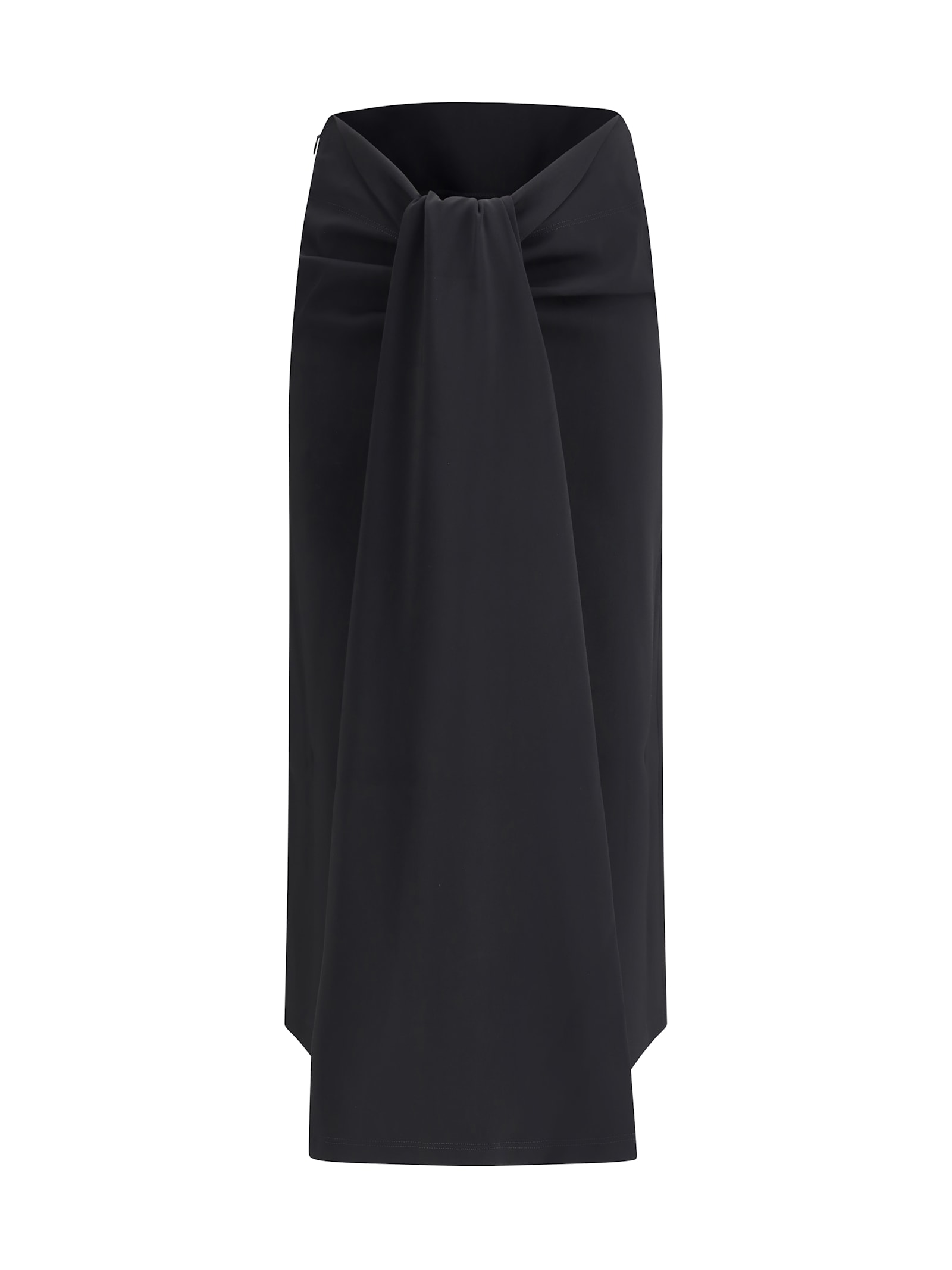 Jacquemus Women Sablier Draped Midi Skirt In Black