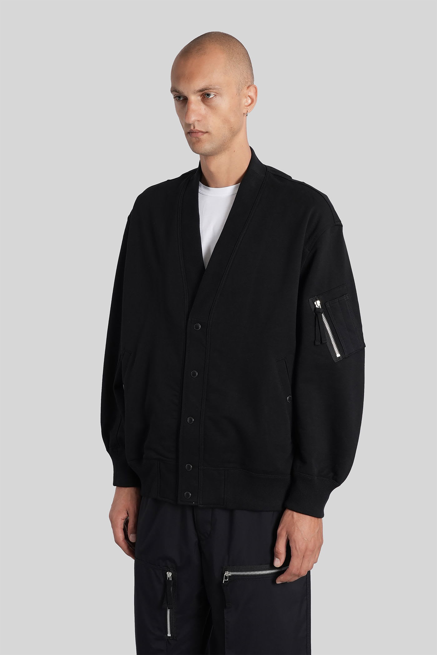 Comme Des Garçons Homme Deux Button-fastening Pocket Cardigan In Black