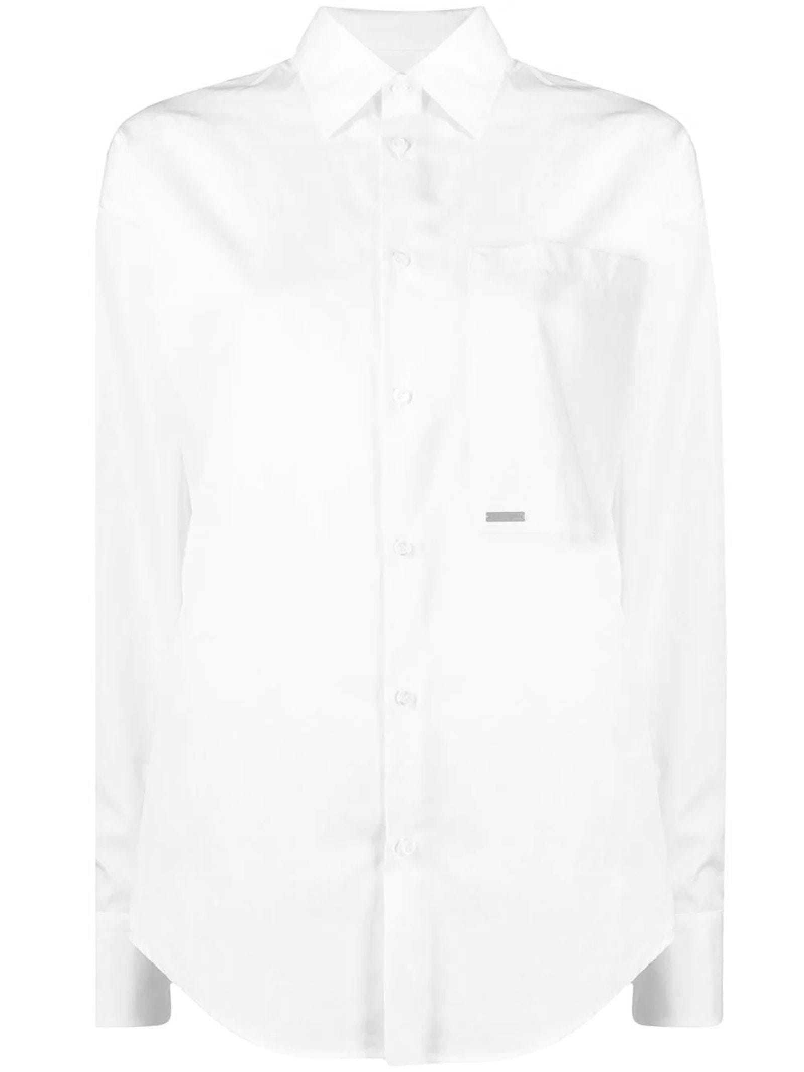 Dsquared2 White Cotton Poplin Shirt