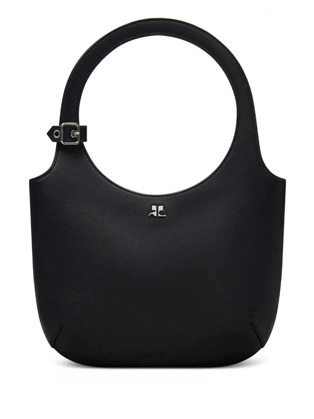 Shop Courrèges Holy Leather Bag In Black