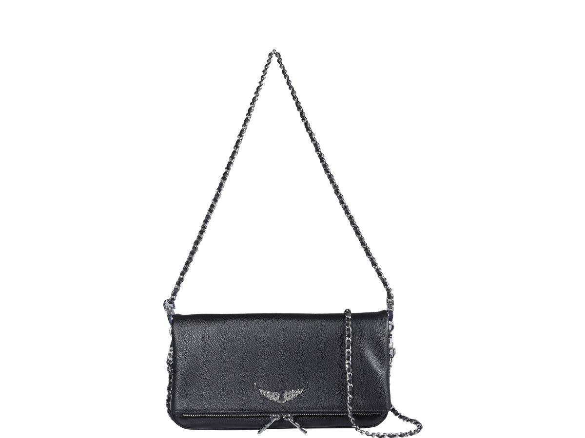 Zadig & Voltaire ROCK NANO GRAIN Clutch bags in Black at  (423013)