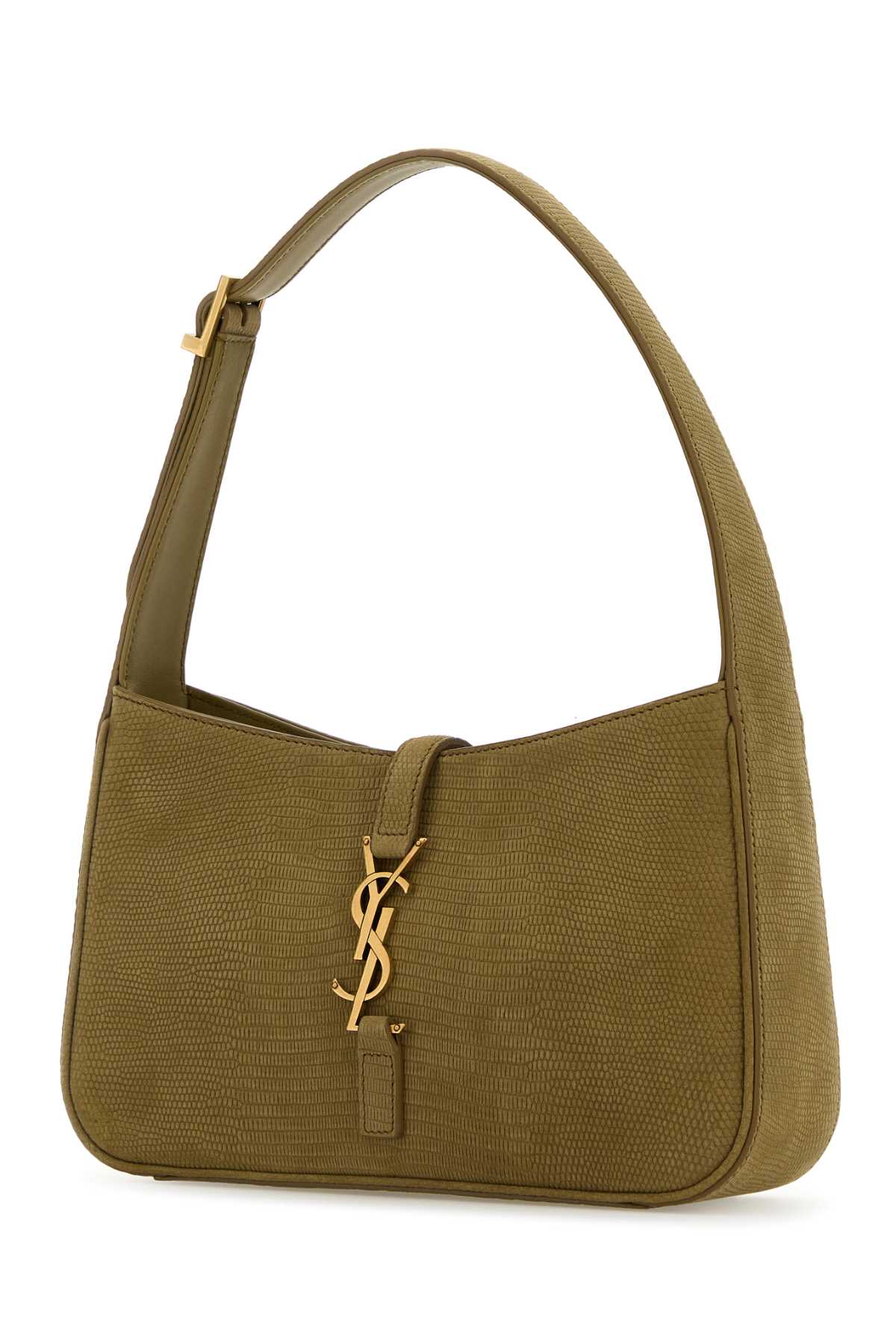Saint Laurent Sage Green Suede Le 5 A 7 Shoulder Bag