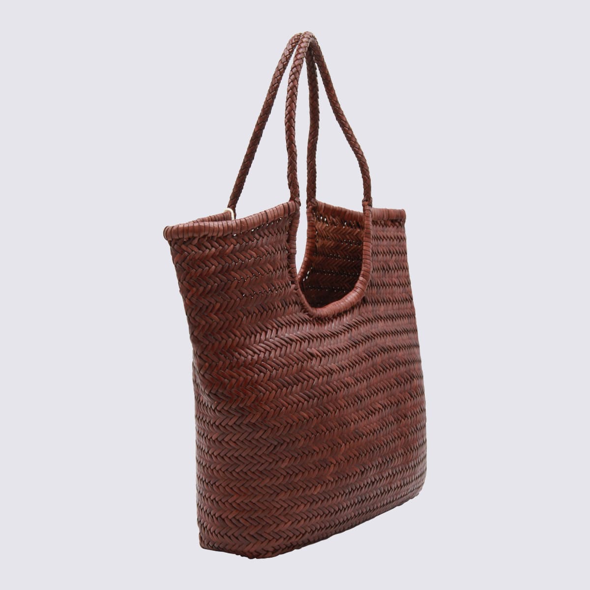 Dragon Diffusion Ns Diagonal 4mm Diagonal Arched Tote In Brown