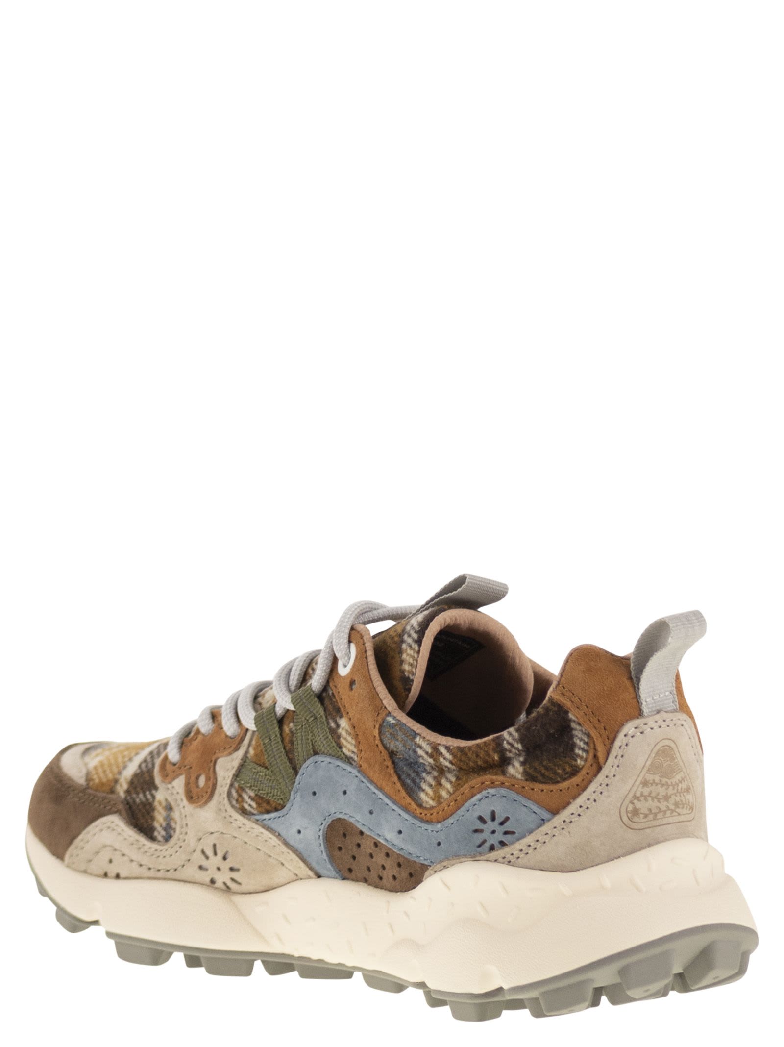Flower Mountain Yamano 3 - Suede And Wool Sneakers In Brown