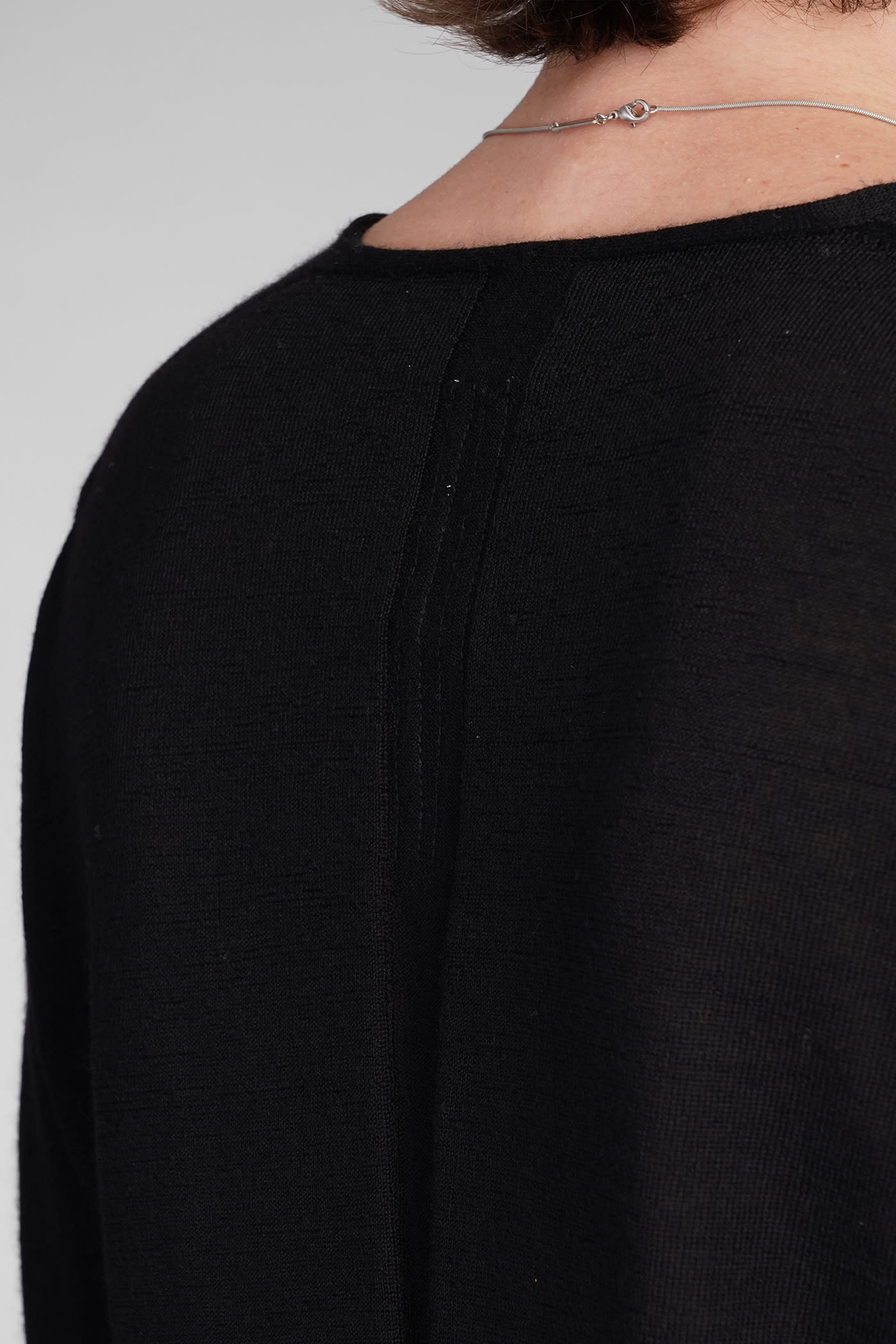 Shop Rick Owens V Neck Pull Knitwear In Black Wool