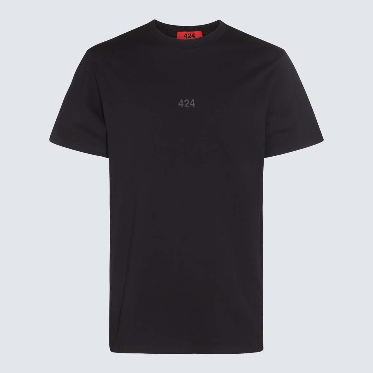 Shop Fourtwofour On Fairfax Black Cotton T-shirt