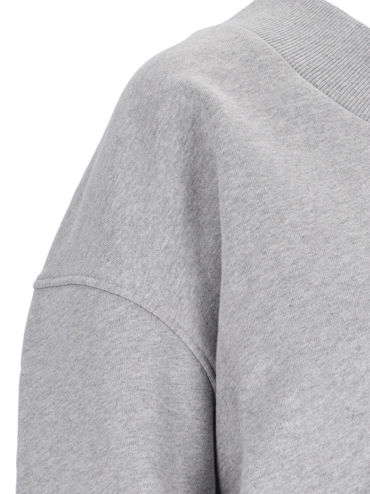 Attico Crewneck Sweatshirt In Gray