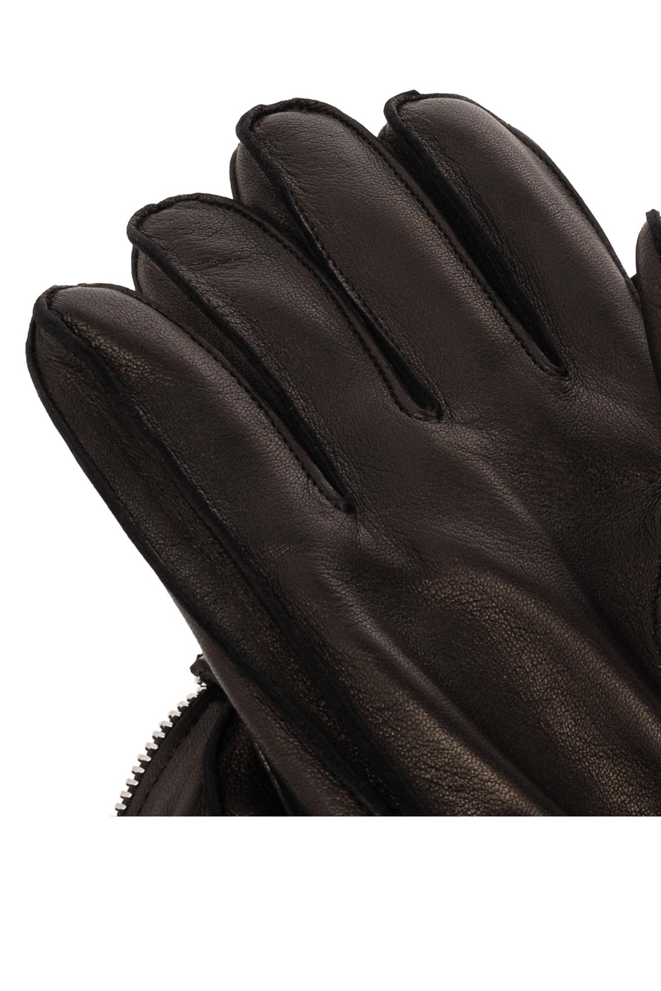 Shop Dsquared2 Gloves From Lamb Leather In Nero