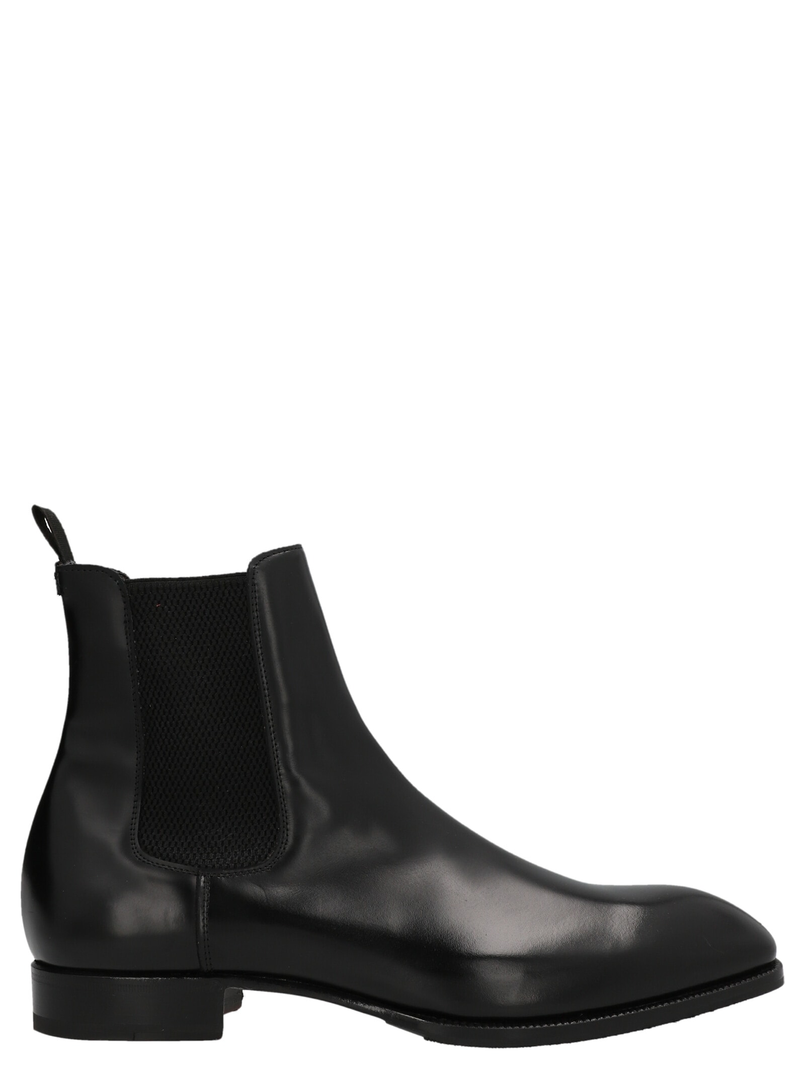 Shop Lidfort Chelsea Leather Boots In Black